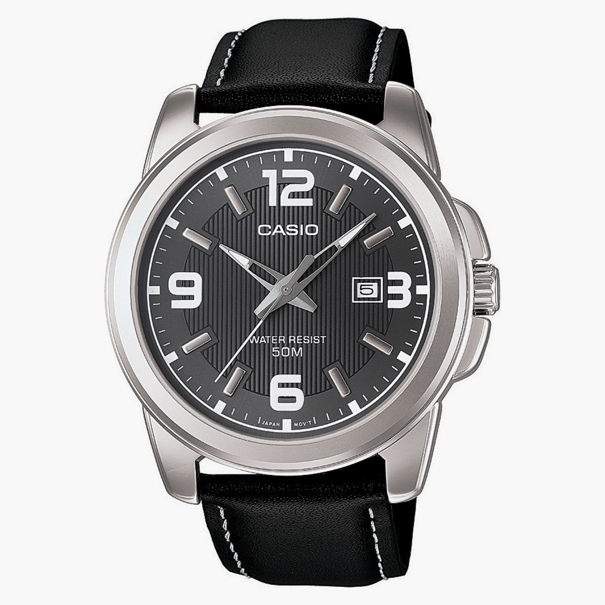 Casio Men's Black Analog Leather Strap Wrist Watch MTP-1314L-8AVDF-men-watchesandjewellery-watches-image-1