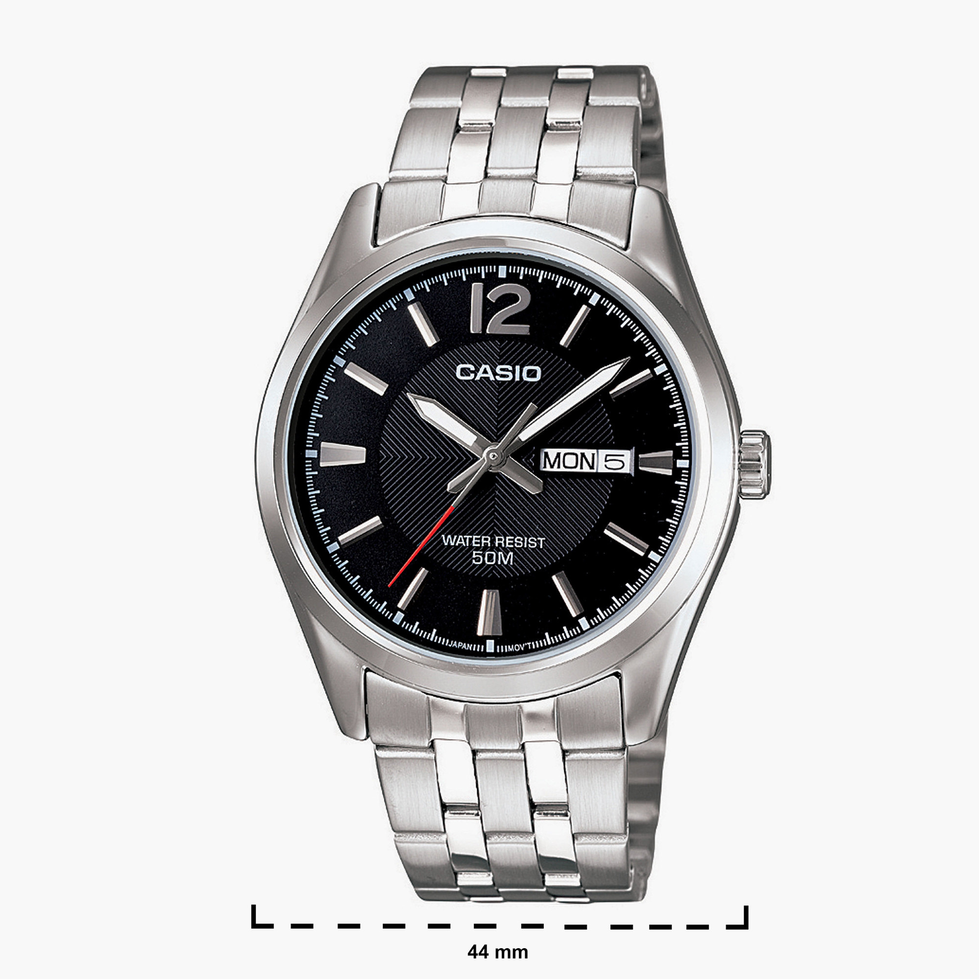 Casio Men's Silver Analog Metal Strap Watch MTP-1335D-1AVDF-men-watchesandjewellery-watches-image-2