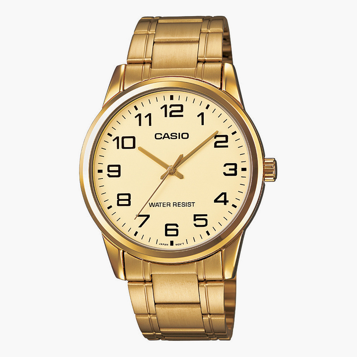 Casio Men's Gold Analog Metal Strap Watch MTP-V001G-9BUDF | 38 MM-men-watchesandjewellery-watches-image-1