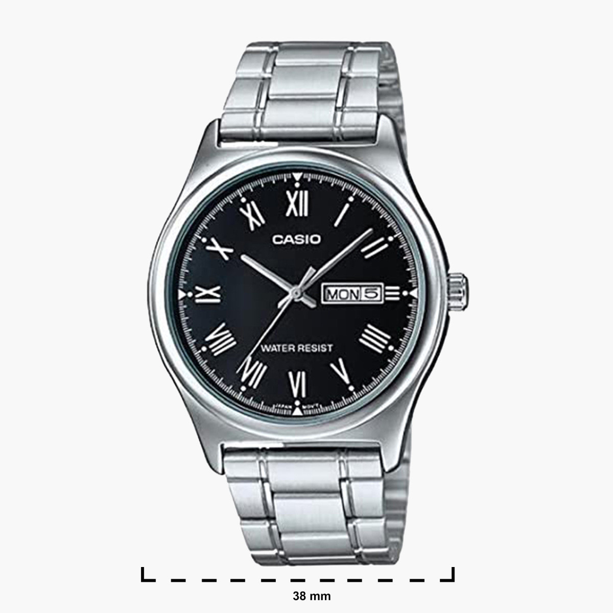 Casio Men's Silver Analog Metal Strap Watch MTP-V006D-1BUDF-men-watchesandjewellery-watches-image-2