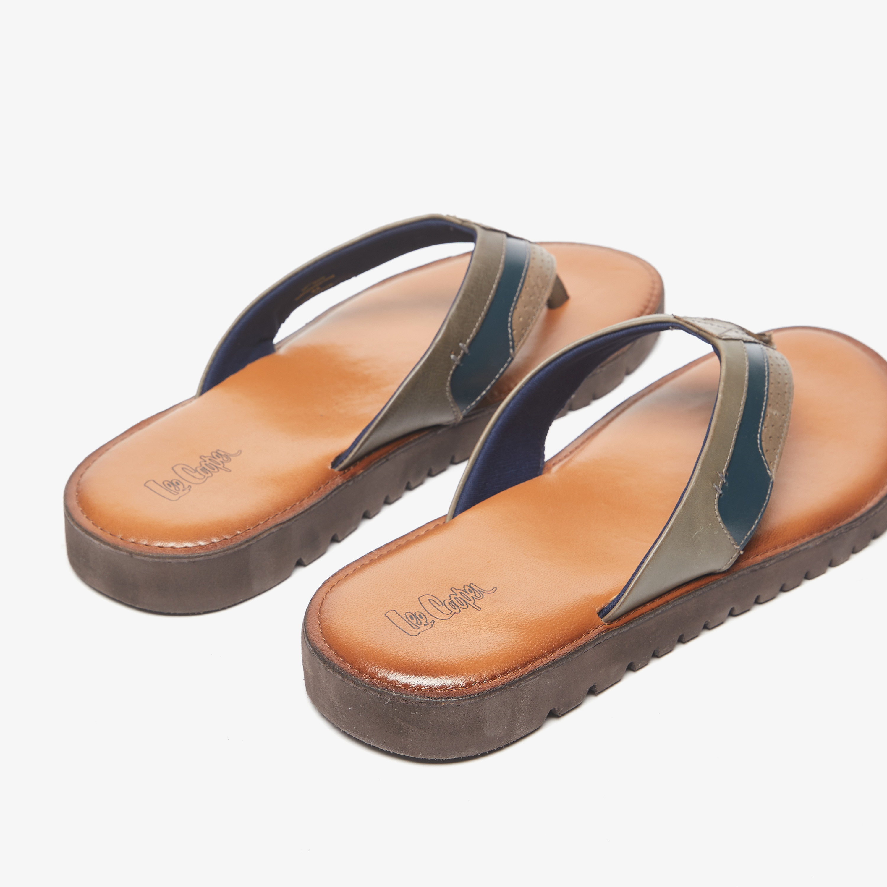 Buy LEE COOPER Leather Regular Slipon Mens Sandals | Shoppers Stop