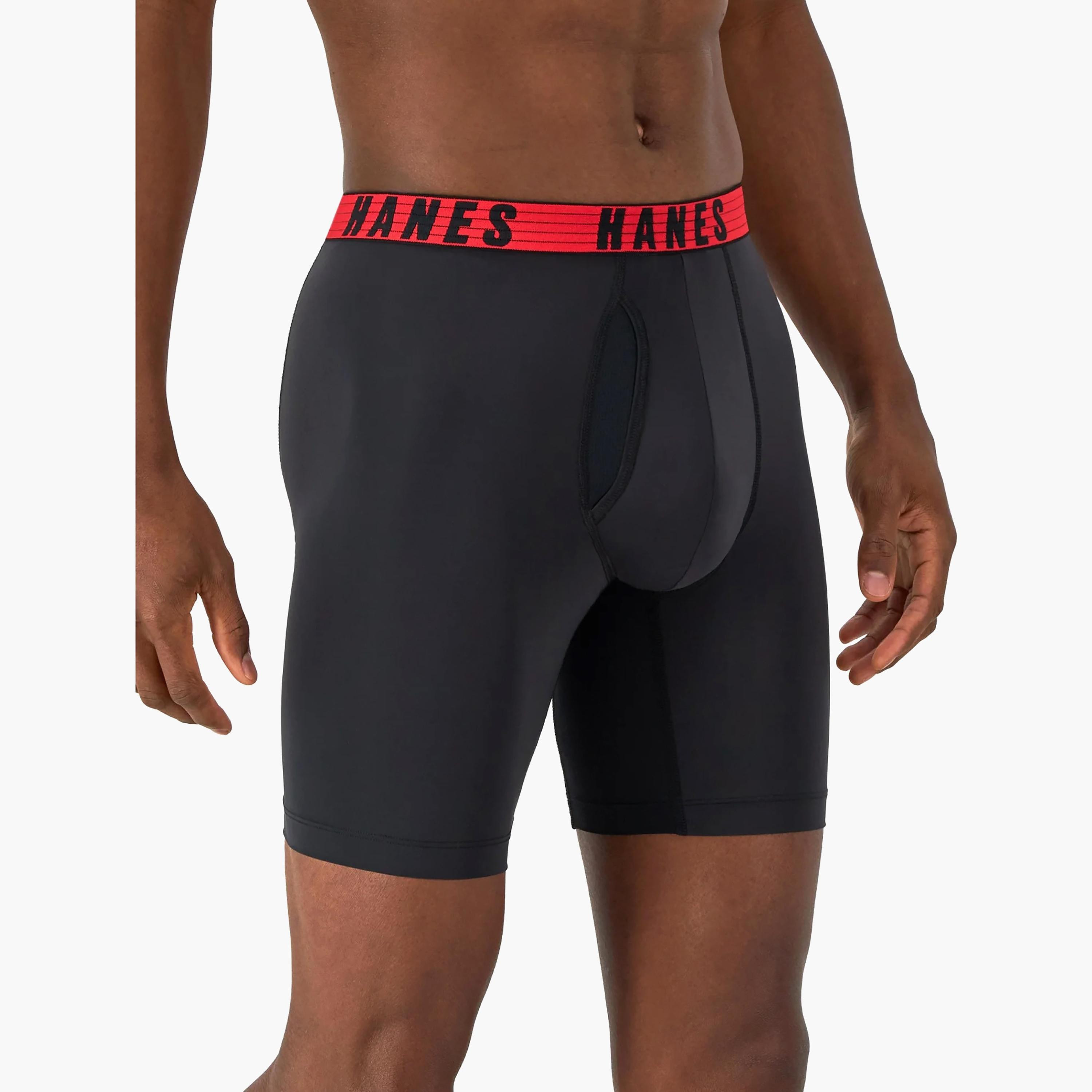 Hanes Assorted Pack of 3 Brand Print Waistband Men's Boxer Briefs-men-clothing-innerwear-underwear-image-3