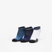 Dash Stripe Detail Ankle Length Sports Socks - Set of 3-Men%27s Socks-thumbnailMobile-0