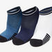 Dash Stripe Detail Ankle Length Sports Socks - Set of 3-Men%27s Socks-thumbnailMobile-1