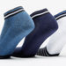 Dash Stripe Detail Ankle Length Sports Socks - Set of 3-Men%27s Socks-thumbnail-3