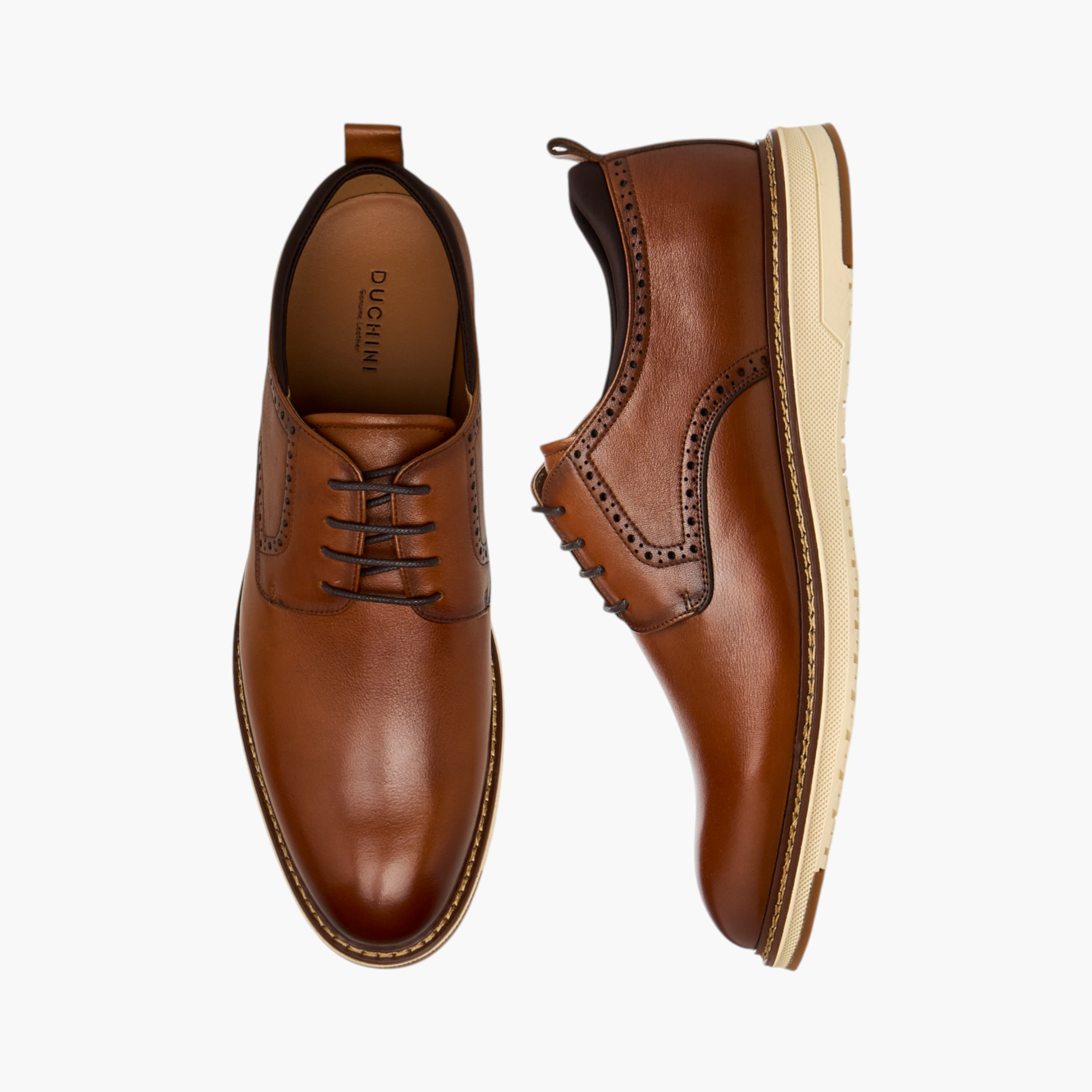 Duchini Men's Leather Solid Lace-Up Sneakers-men-shoes-sneakers-image-1