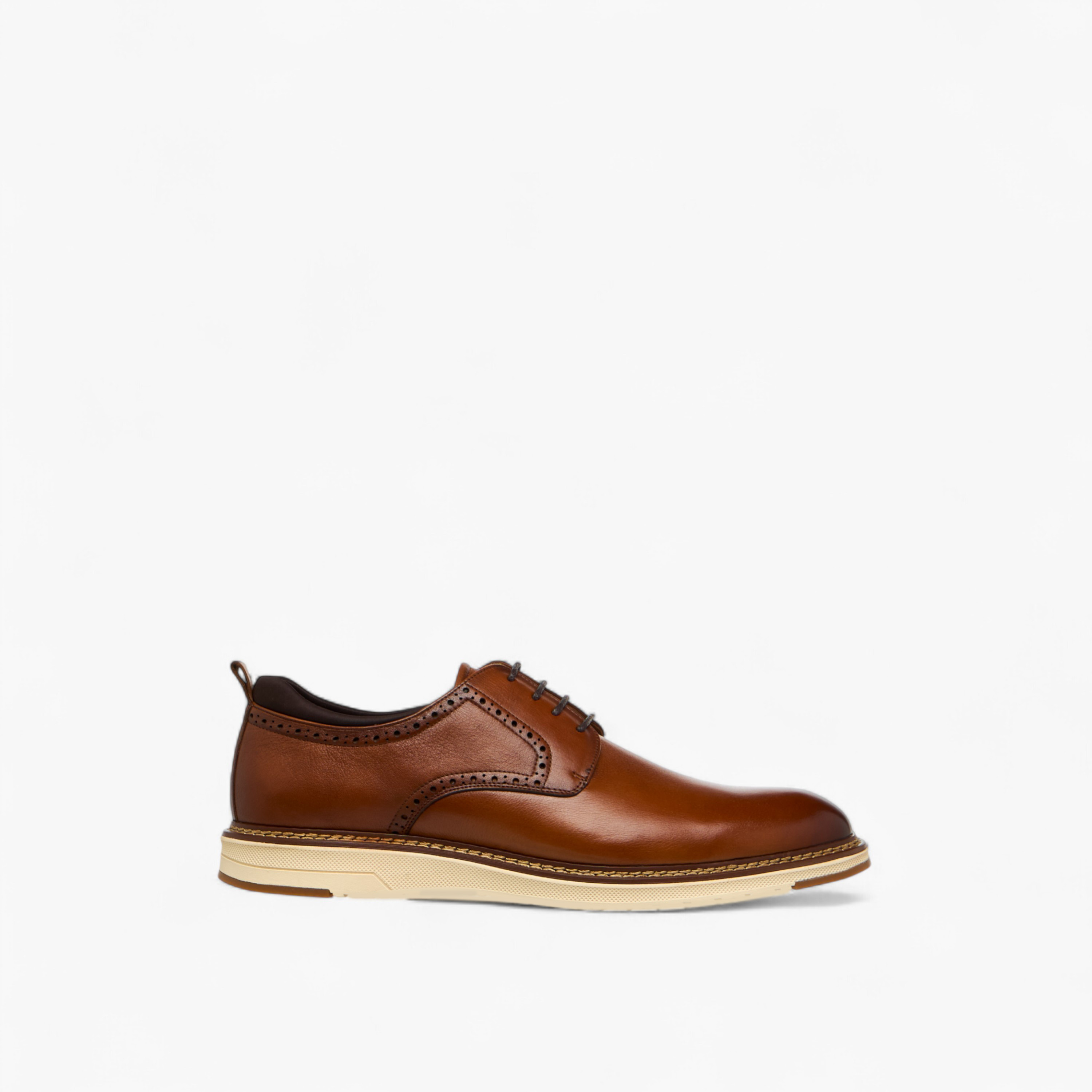 Duchini Men's Leather Solid Lace-Up Sneakers-men-shoes-sneakers-image-3