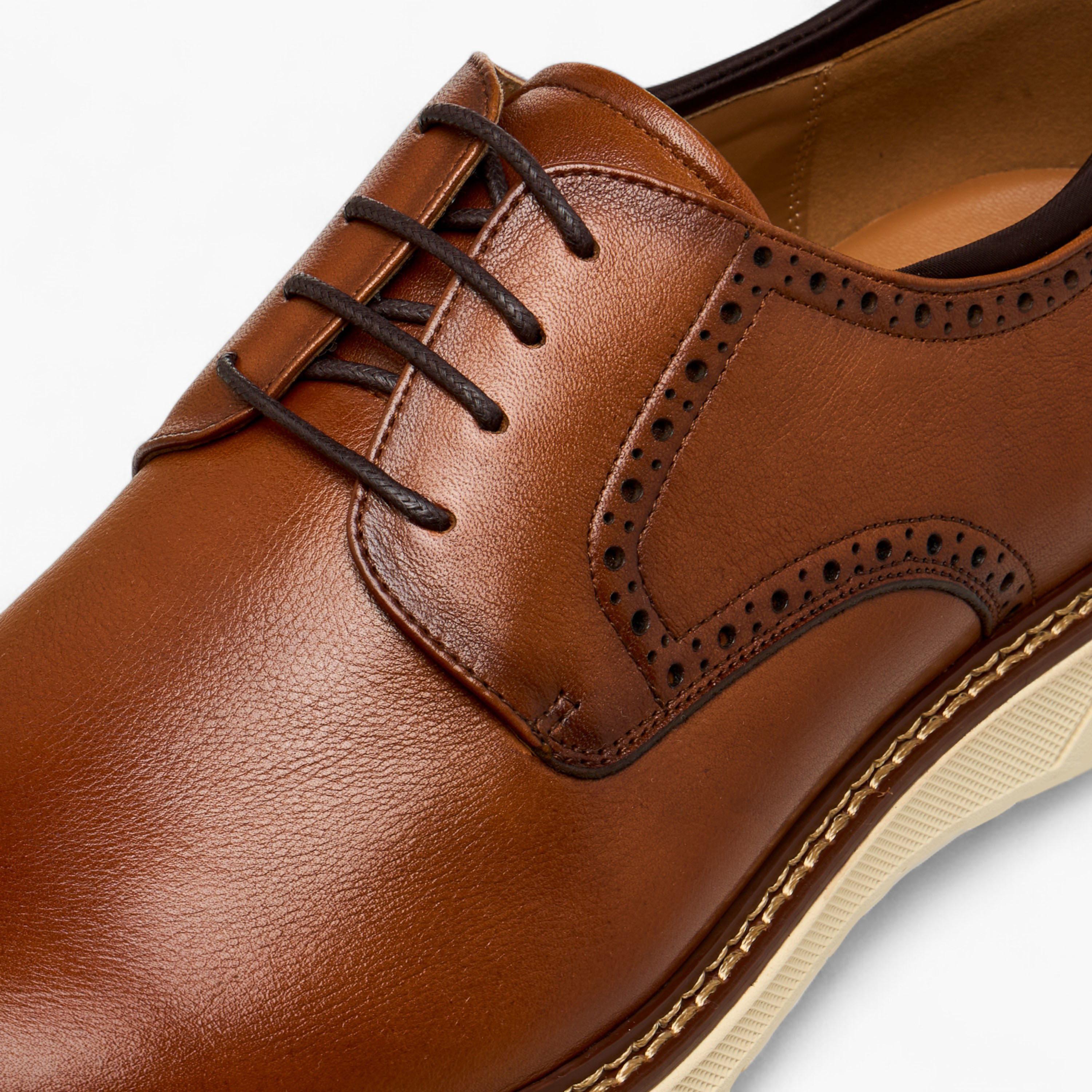Duchini Men's Leather Solid Lace-Up Sneakers-men-shoes-sneakers-image-4