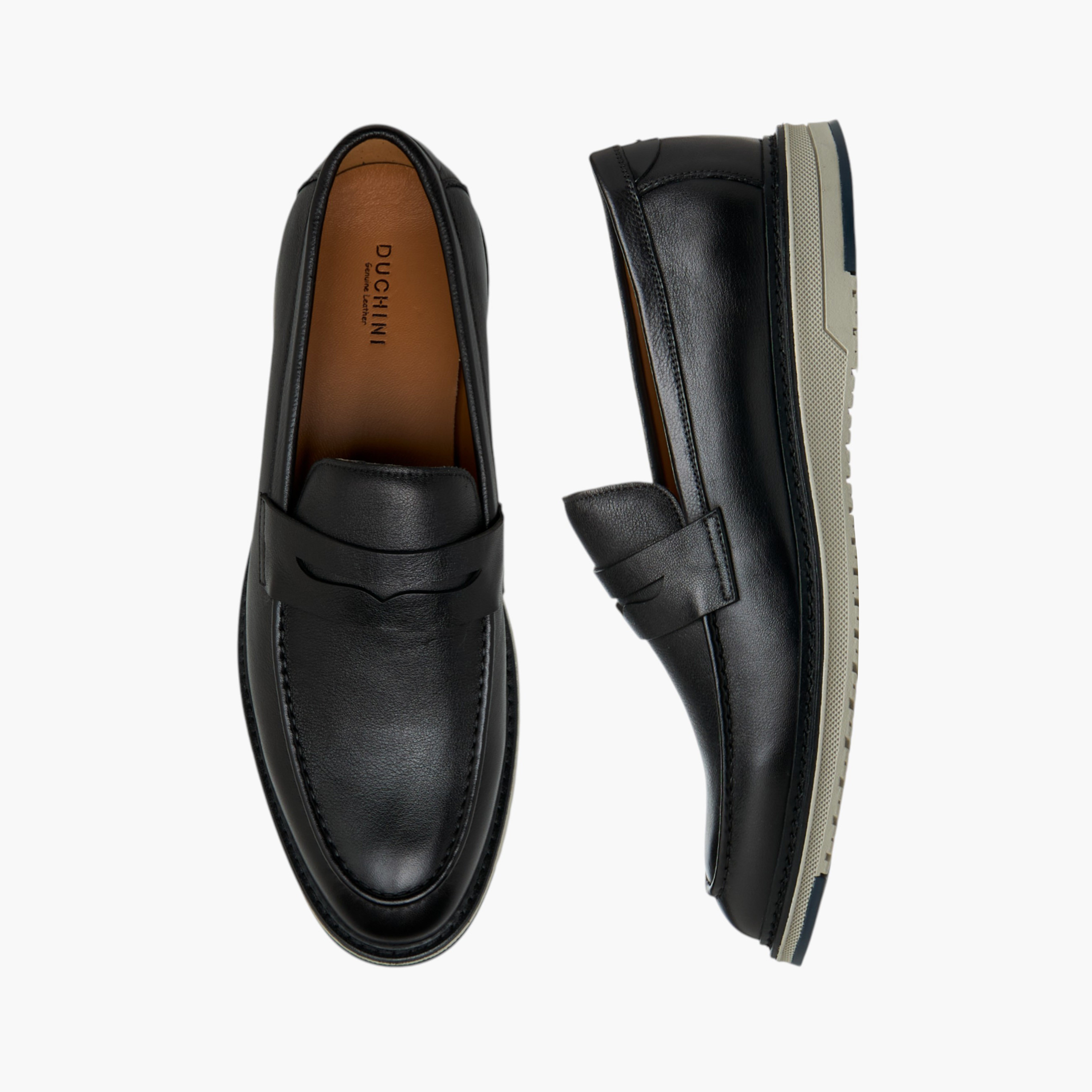 Duchini Men's Leather Solid Slip-On Loafers-men-shoes-loafersandmoccasins-image-1