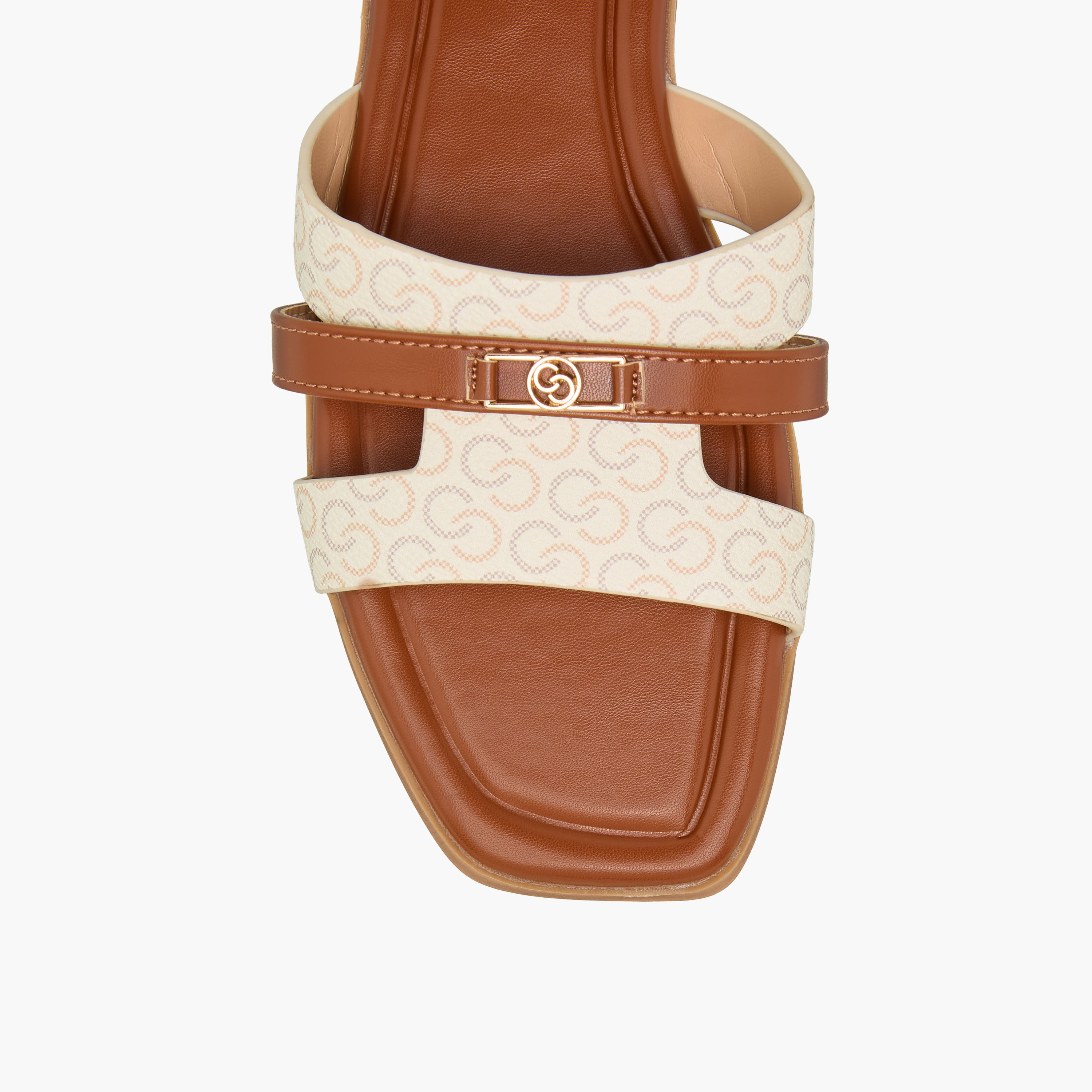 Celeste Women Monogram Print Flat Sandals-women-shoes-flats-sandals-image-4