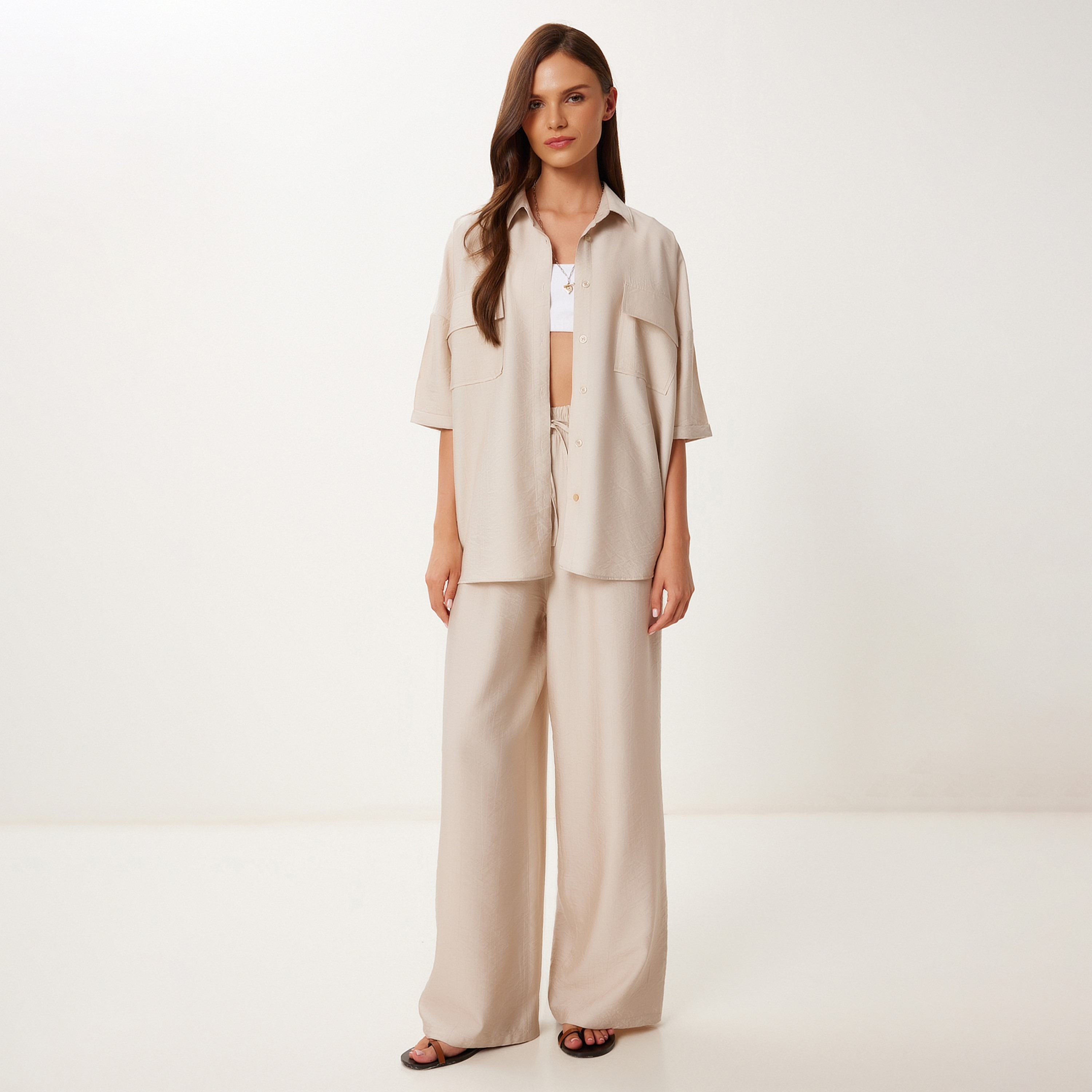 قميص وسروال ياقة من إسطنبول من إسطنبول طقم نسائي-women-clothing-coordsets-image-1