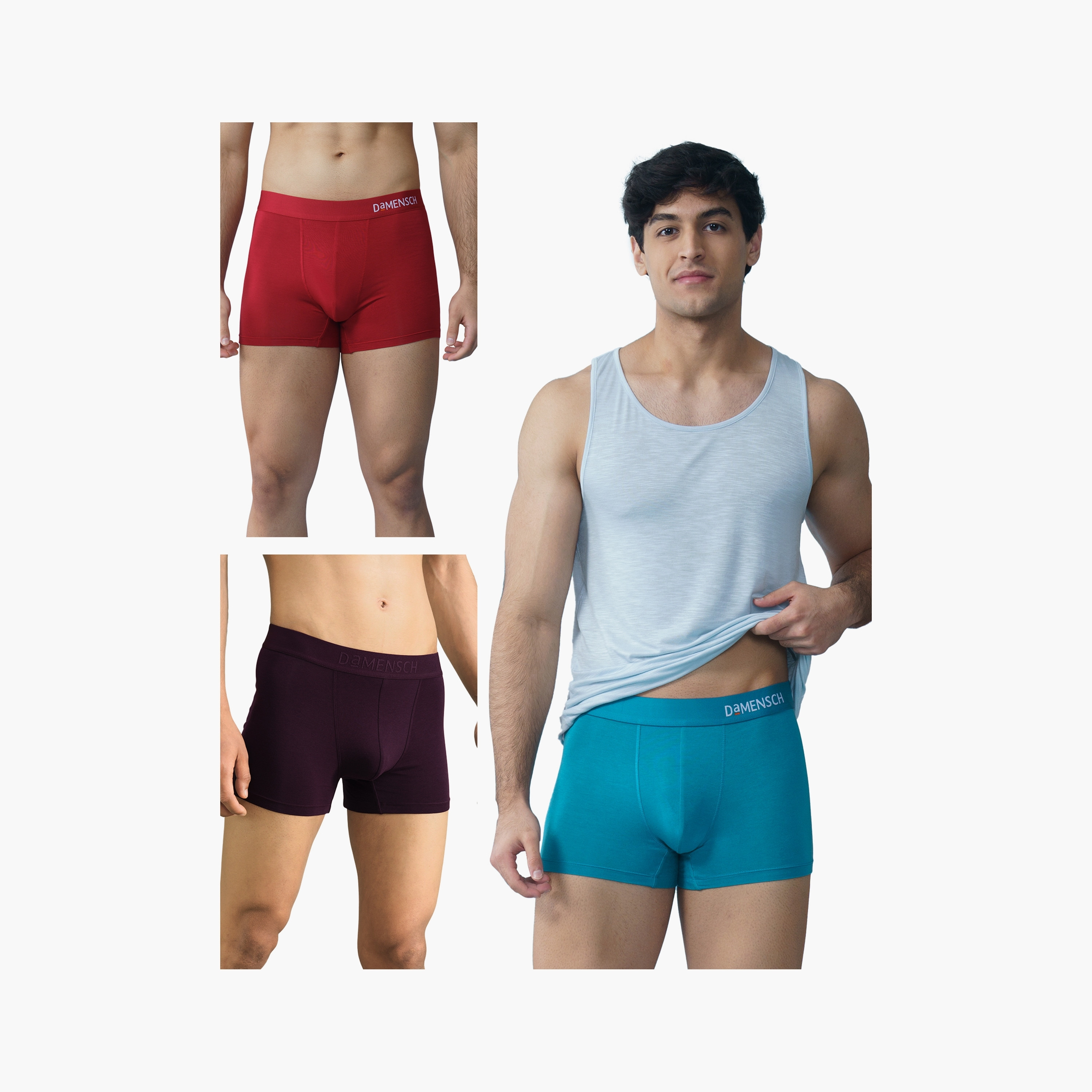 Damensch Pack of 3 Plain Deo-Soft Supima Modal Trunks-men-clothing-innerwear-underwear-image-2