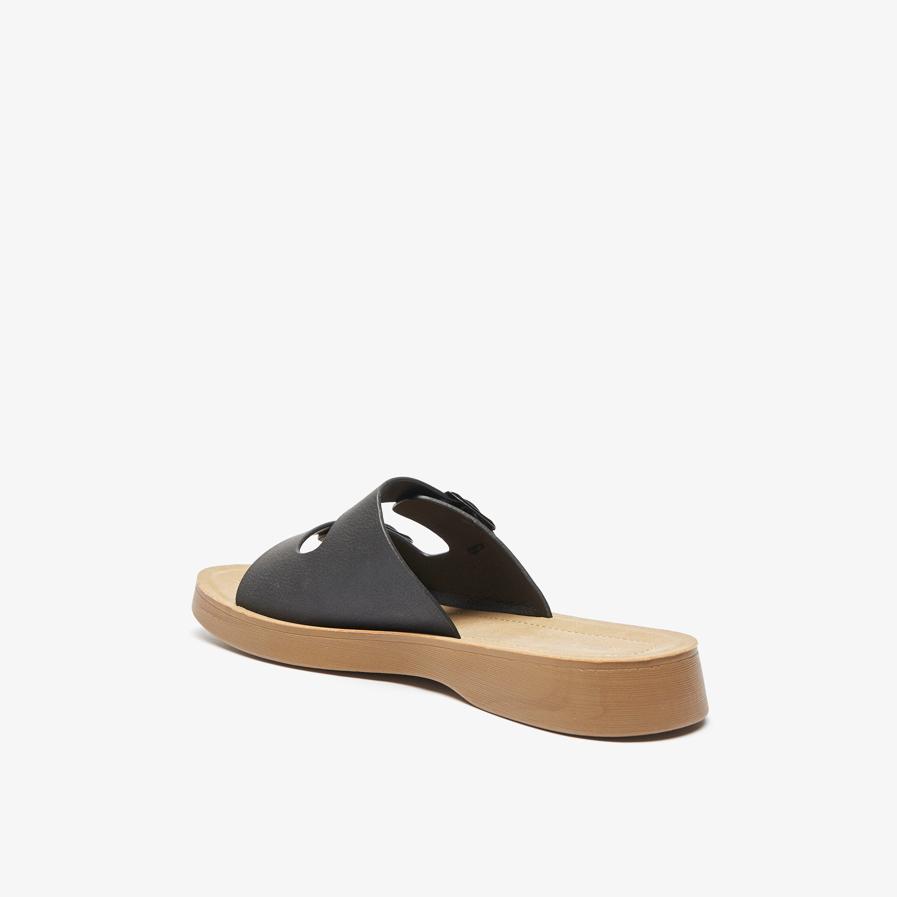 Buckle Accent Slip-On Sandals with Dual Straps-women-shoes-flats-sandals-image-7