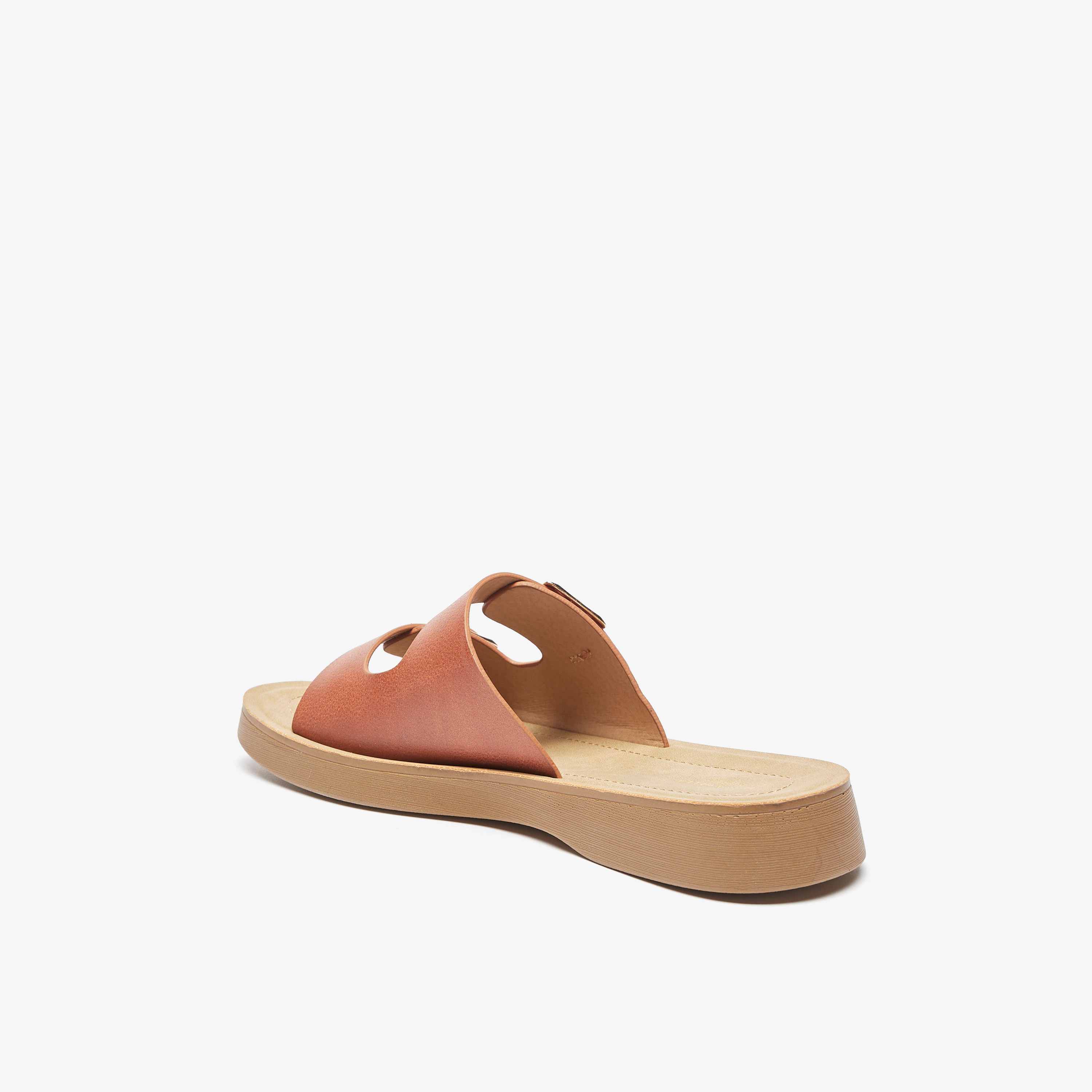 Buckle Accent Slip-On Sandals with Dual Straps-women-shoes-flats-sandals-image-2