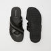 Duchini Men's Solid Cross Strap Slip-On Sandals-Men%27s Sandals-thumbnailMobile-4