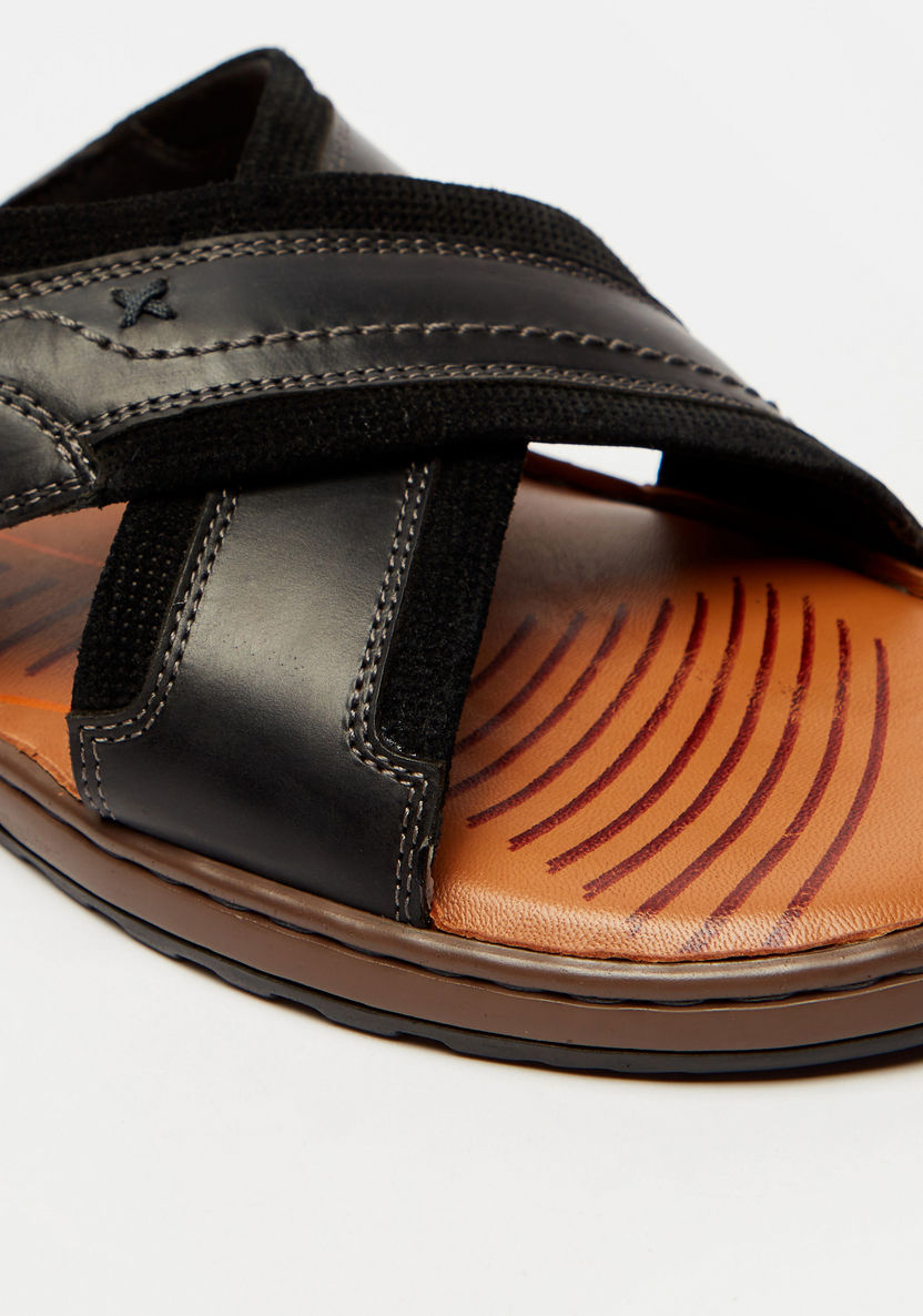 Lee Cooper Men's Slip-On Cross Strap Sandals-Men%27s Sandals-image-3