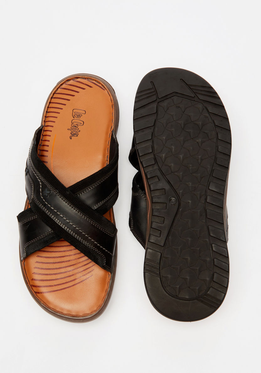 Lee Cooper Men's Slip-On Cross Strap Sandals-Men%27s Sandals-image-4