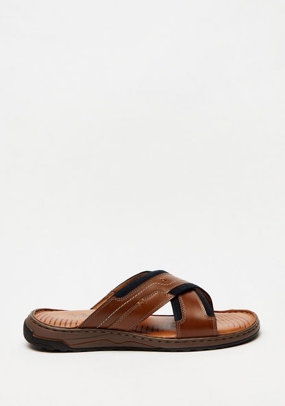 Lee Cooper Men's Slip-On Cross Strap Sandals-Men%27s Sandals-image-0
