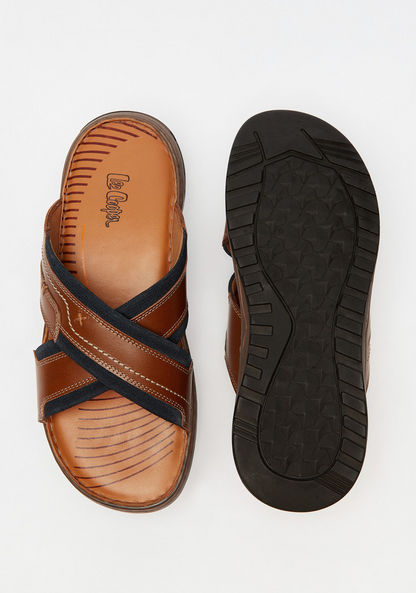 Lee Cooper Men's Slip-On Cross Strap Sandals-Men%27s Sandals-image-4