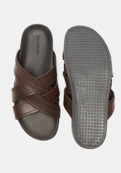 Duchini Men's Slip-On Cross Strap Sandals-Men%27s Sandals-image-4