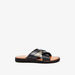 Lee Cooper Men's Solid Slip-On Cross Strap Sandals-Men%27s Sandals-thumbnailMobile-0