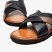Lee Cooper Men's Solid Slip-On Cross Strap Sandals-Men%27s Sandals-thumbnailMobile-3