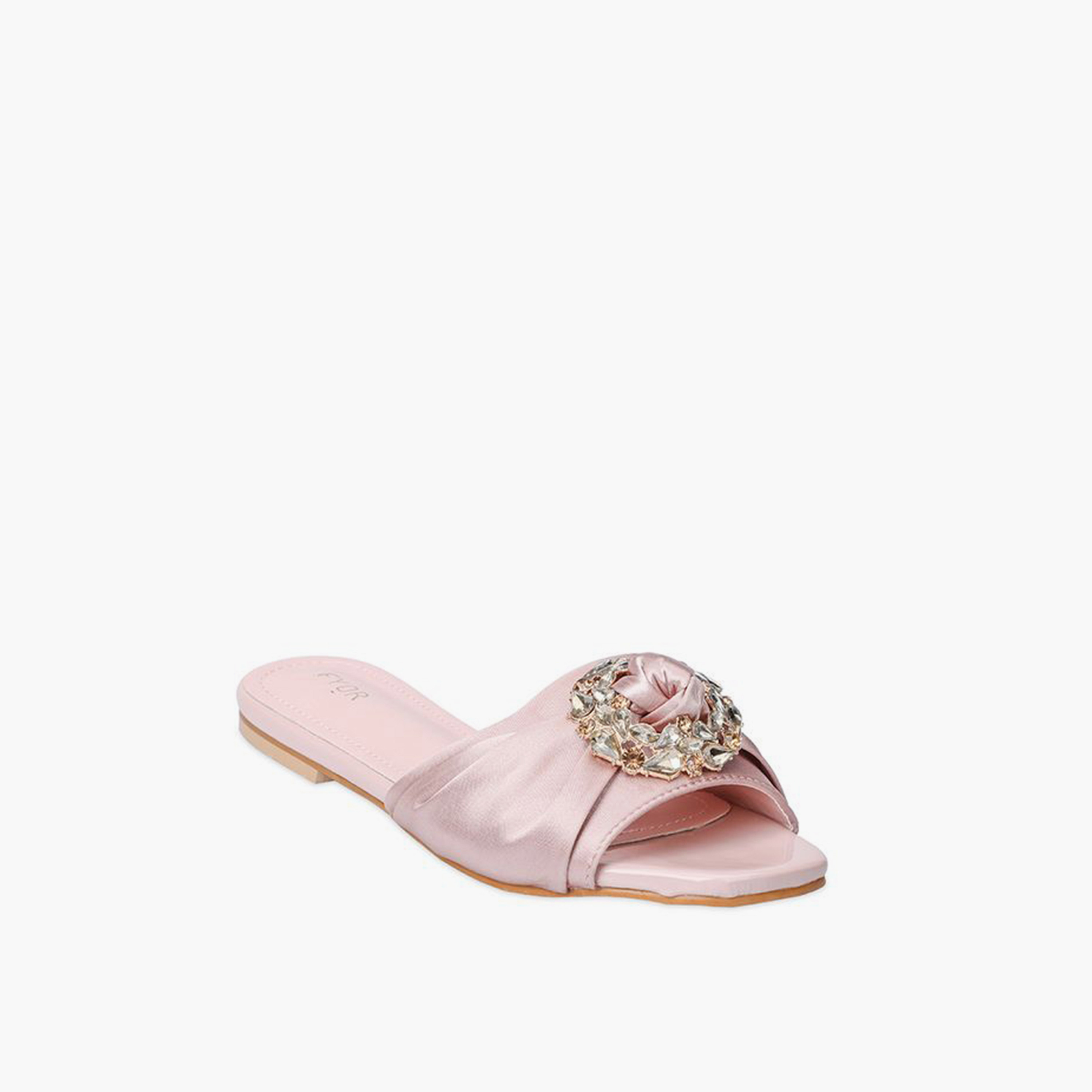 FYOR Slip-On Flat Women Embellished Sandals | MY 1-women-shoes-sandals-flats-image-2