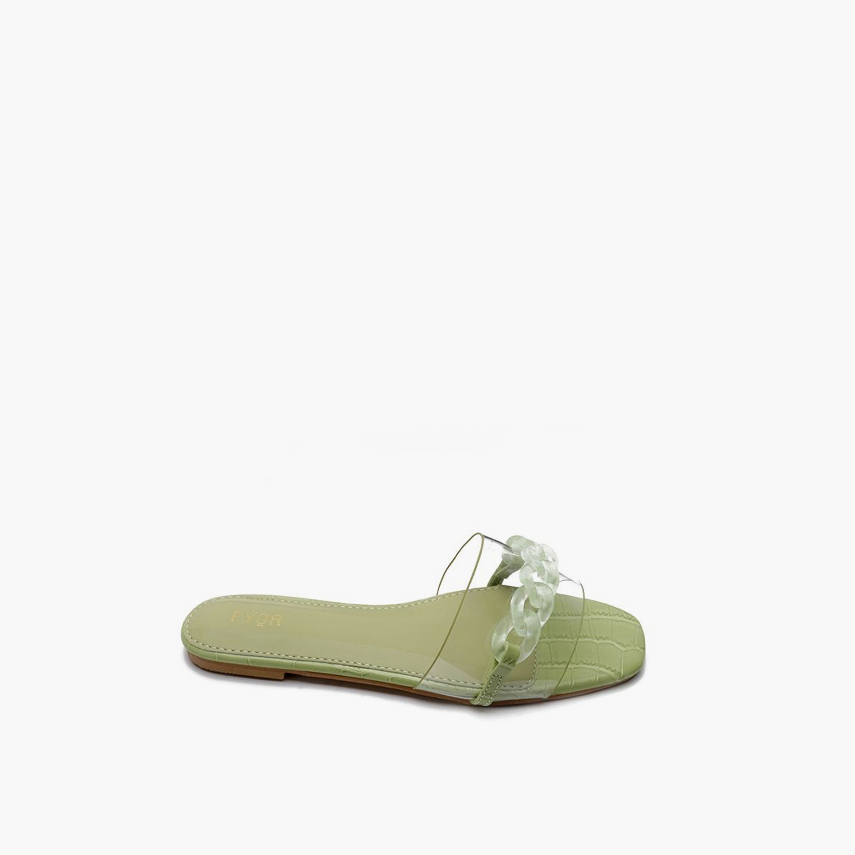 FYOR Slip-On Flat Women Reptile Printed Sandals | MY 227-women-shoes-sandals-flats-image-1