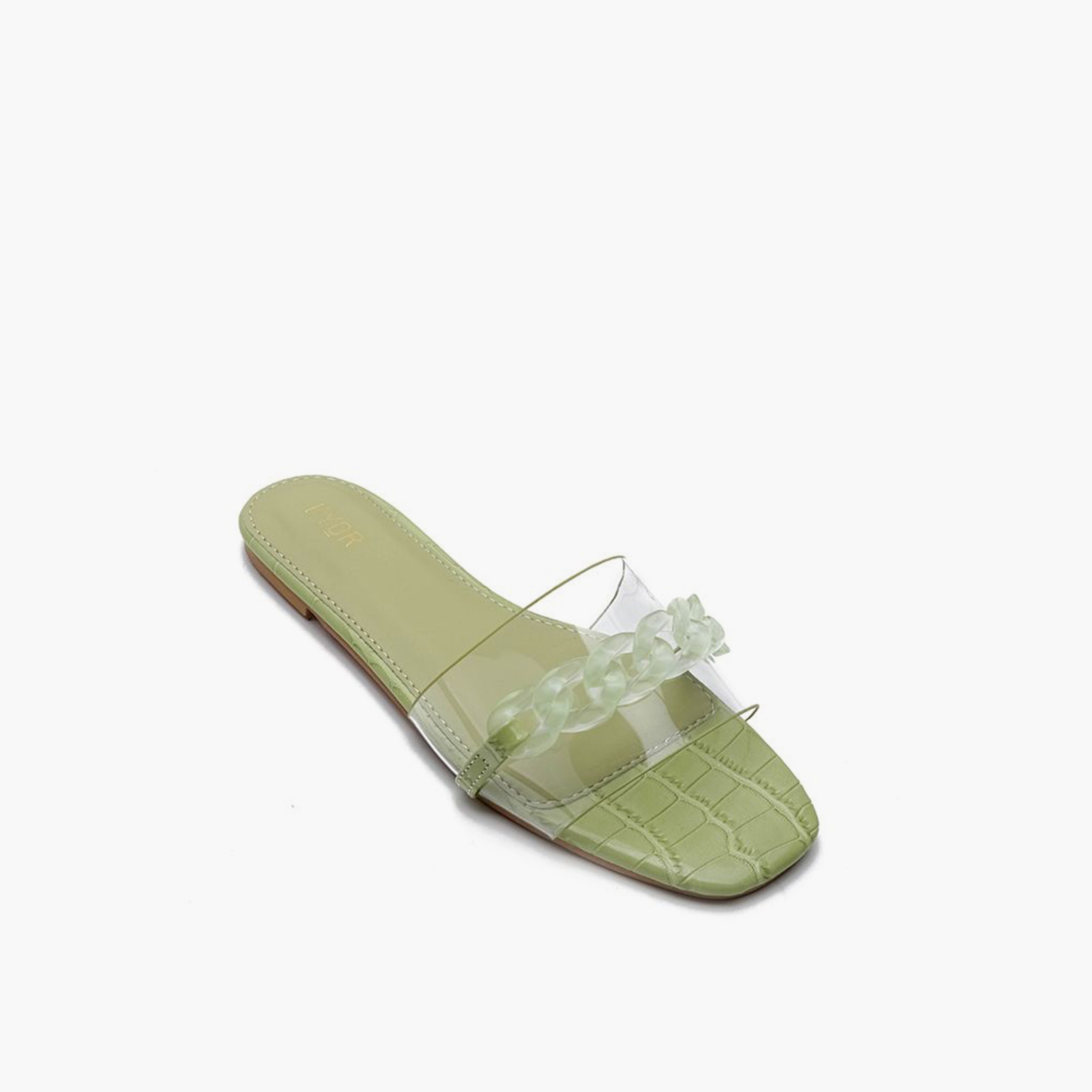 FYOR Slip-On Flat Women Reptile Printed Sandals | MY 227-women-shoes-sandals-flats-image-2