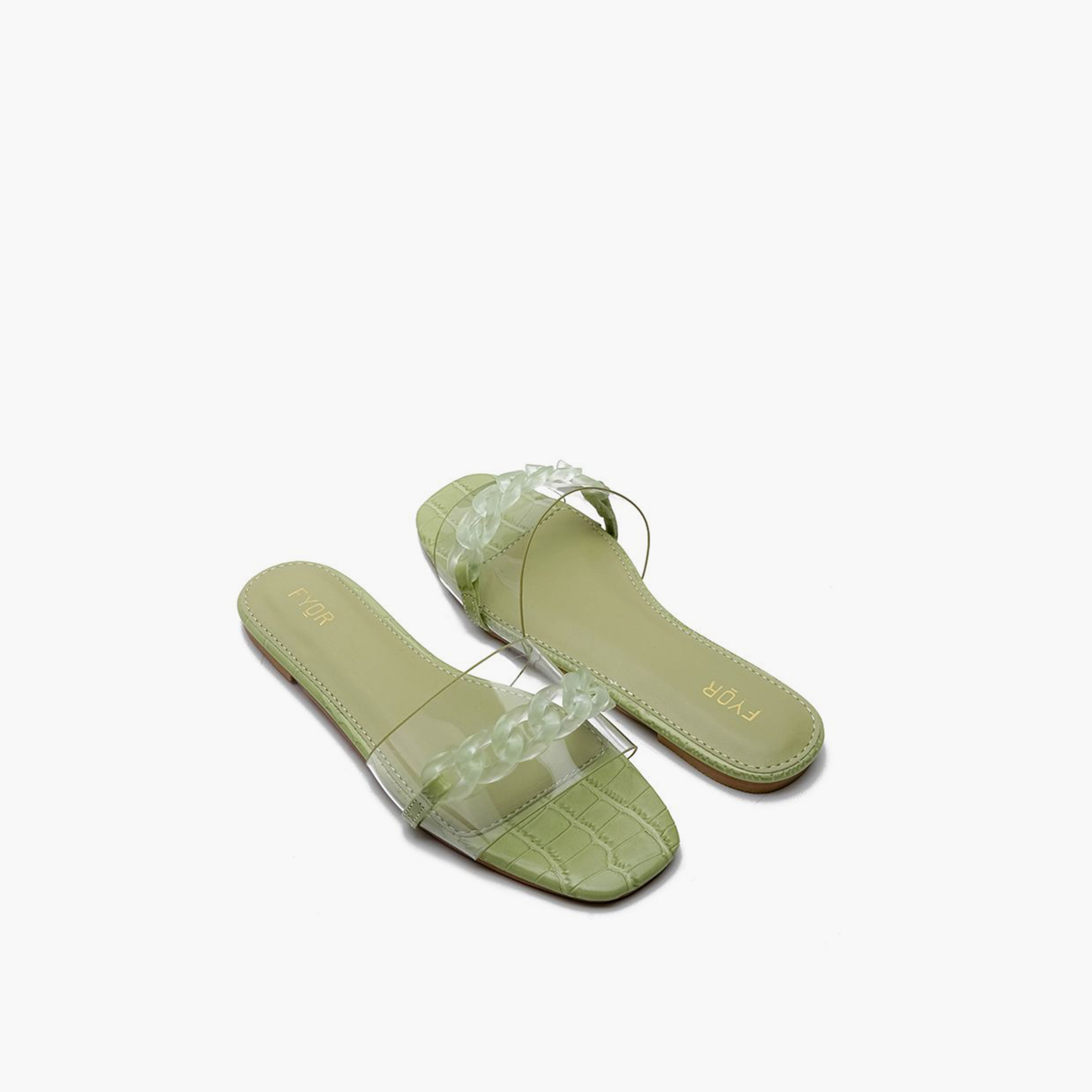 FYOR Slip-On Flat Women Reptile Printed Sandals | MY 227-women-shoes-sandals-flats-image-3