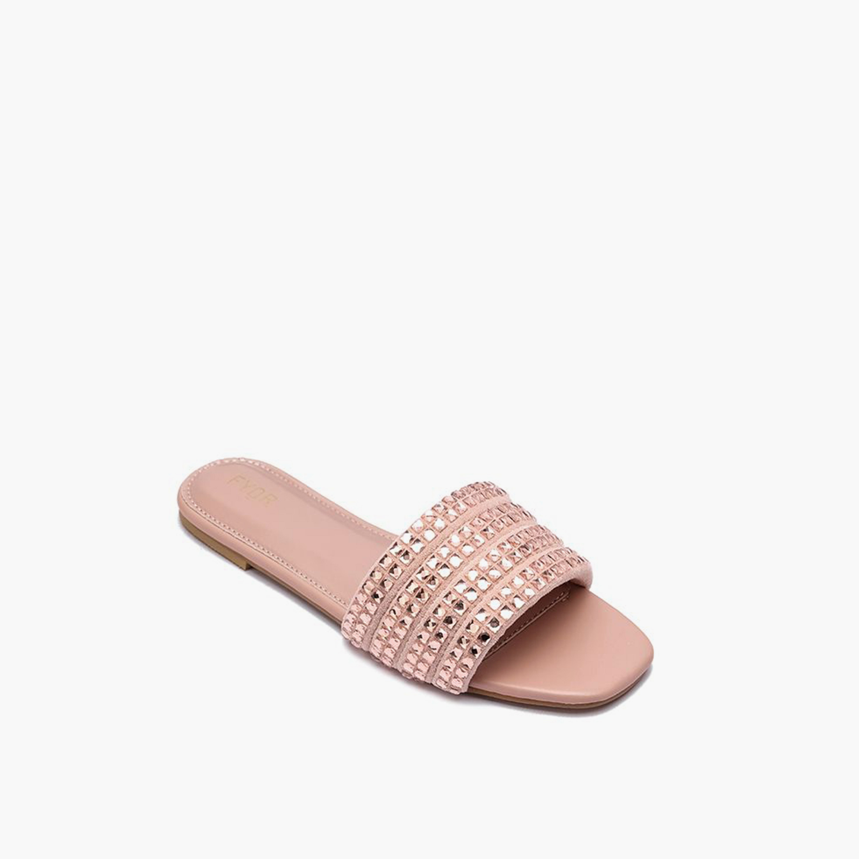 FYOR Slip-On Flat Women Embellished Sandals | MY 240-women-shoes-sandals-flats-image-2