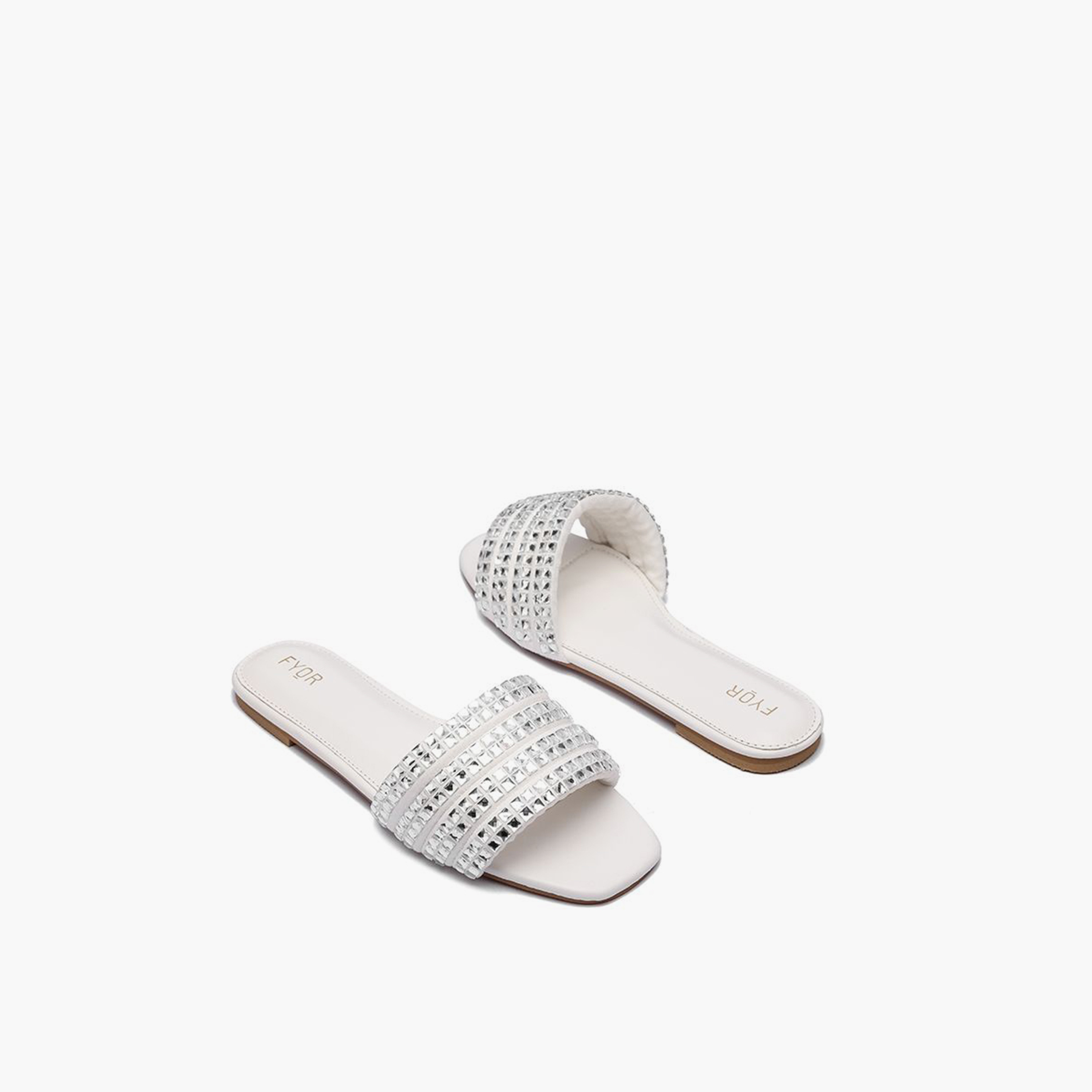 FYOR Slip-On Flat Women Embellished Sandals | MY 240-women-shoes-sandals-flats-image-6