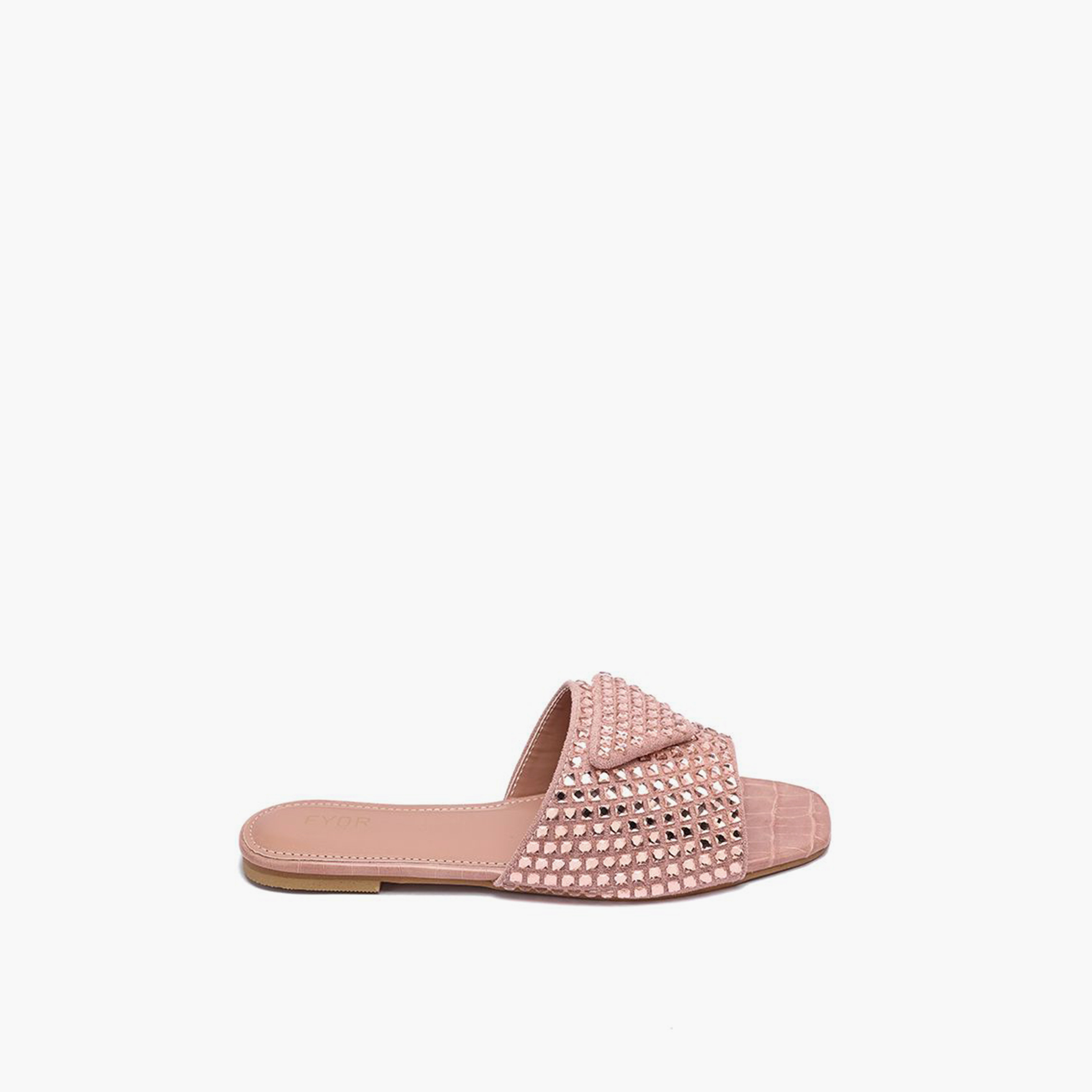 FYOR Slip-On Flat Women Reptile Printed Sandals | MY 256-women-shoes-sandals-flats-image-1