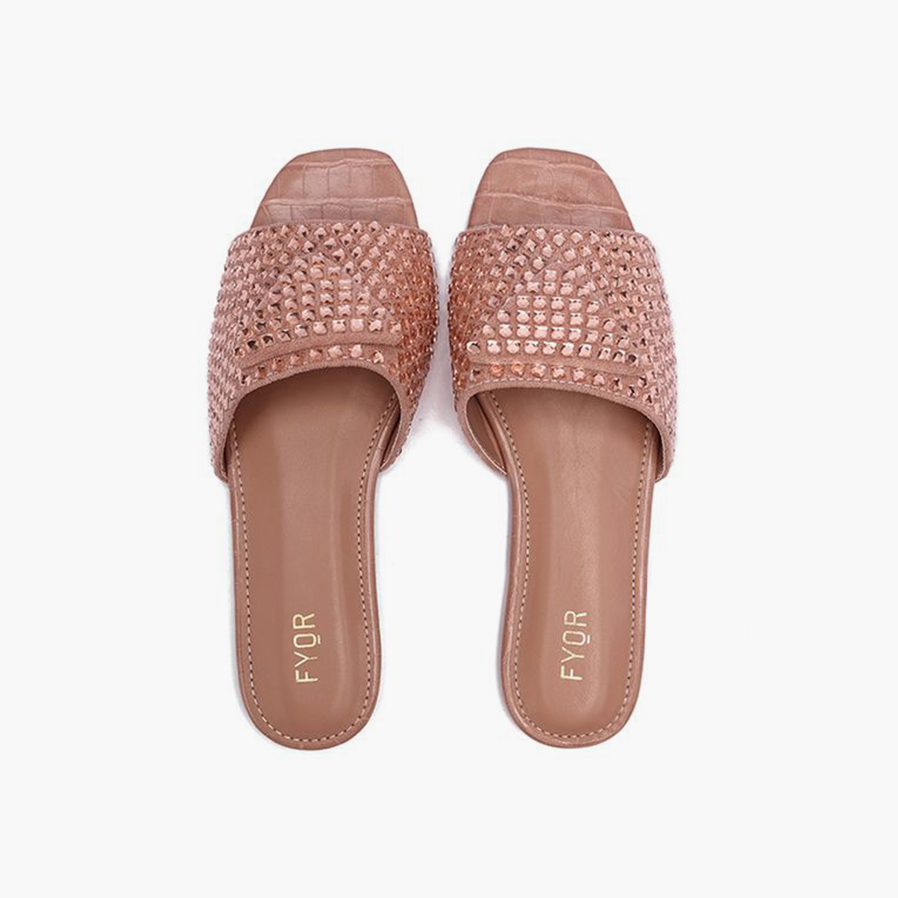 FYOR Slip-On Flat Women Reptile Printed Sandals | MY 256-women-shoes-sandals-flats-image-4