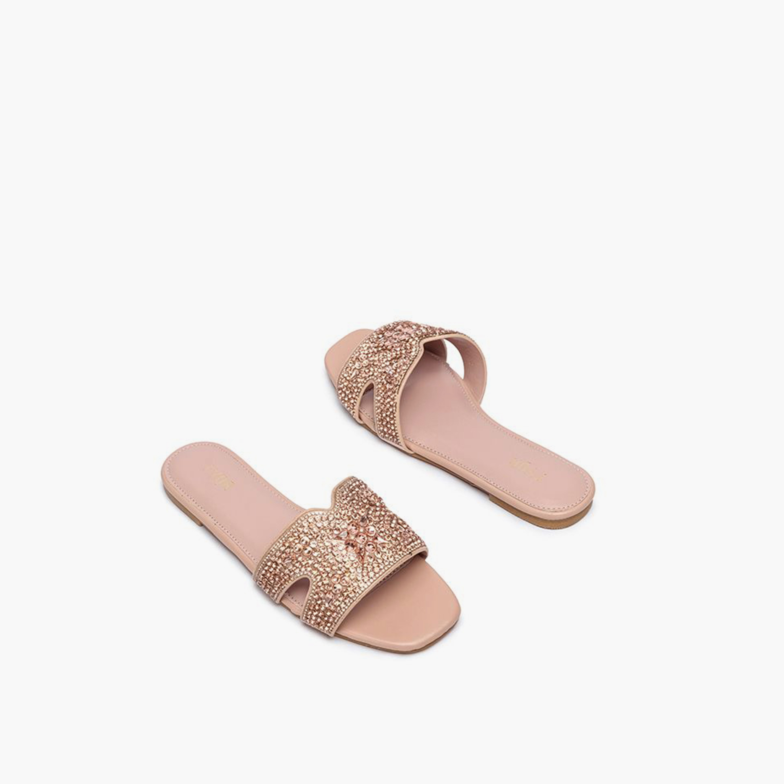 FYOR Slip-On Flat Women Embellished Sandals | MY 306-women-shoes-sandals-flats-image-3