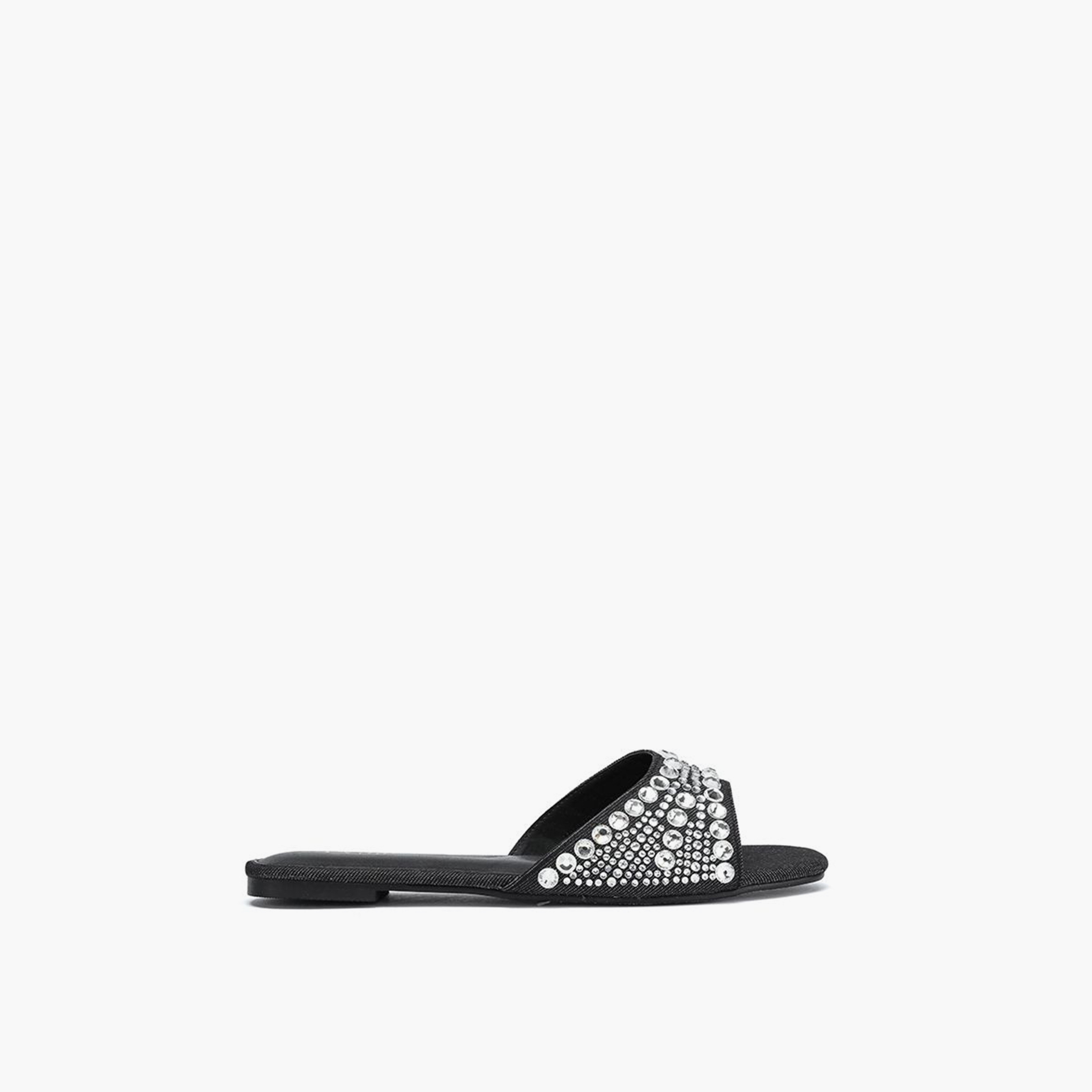 FYOR Slip-On Flat Women Embellished Sandals | MY 310-women-shoes-sandals-flats-image-1