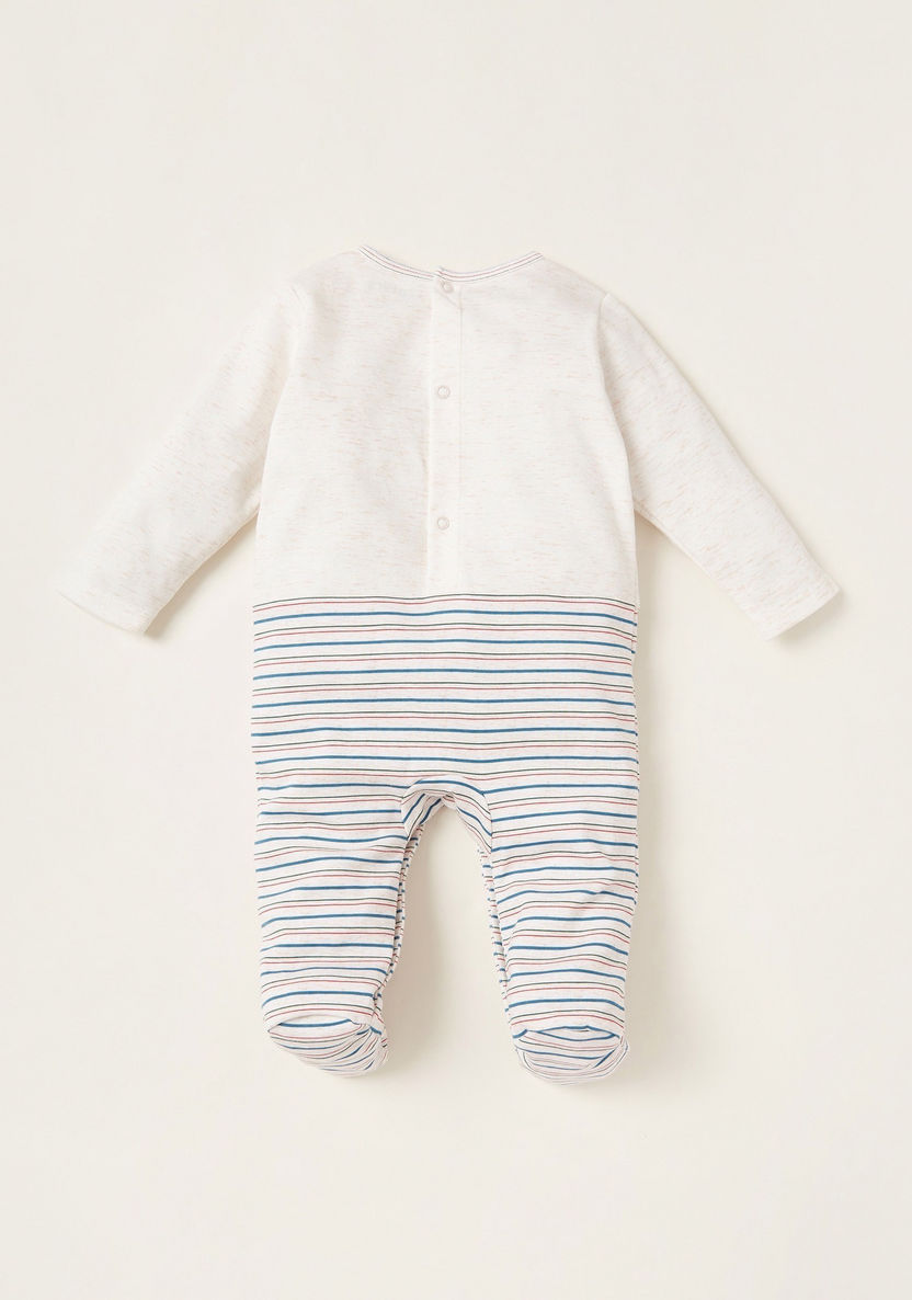 Juniors Graphic Print Closed Feet Sleepsuit with Long Sleeves-Sleepsuits-image-3