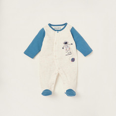Juniors Embroidered Sleepsuit with Full Sleeves