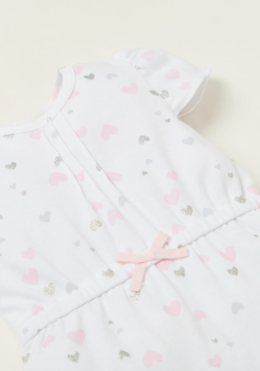 Juniors All-Over Heart Print Romper with Short Sleeves-Rompers%2C Dungarees and Jumpsuits-image-1