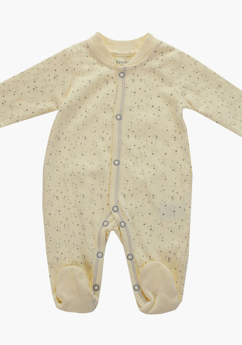 Juniors Printed Closed Feet Sleepsuit with Snap Button Closure-Sleepsuits-image-0