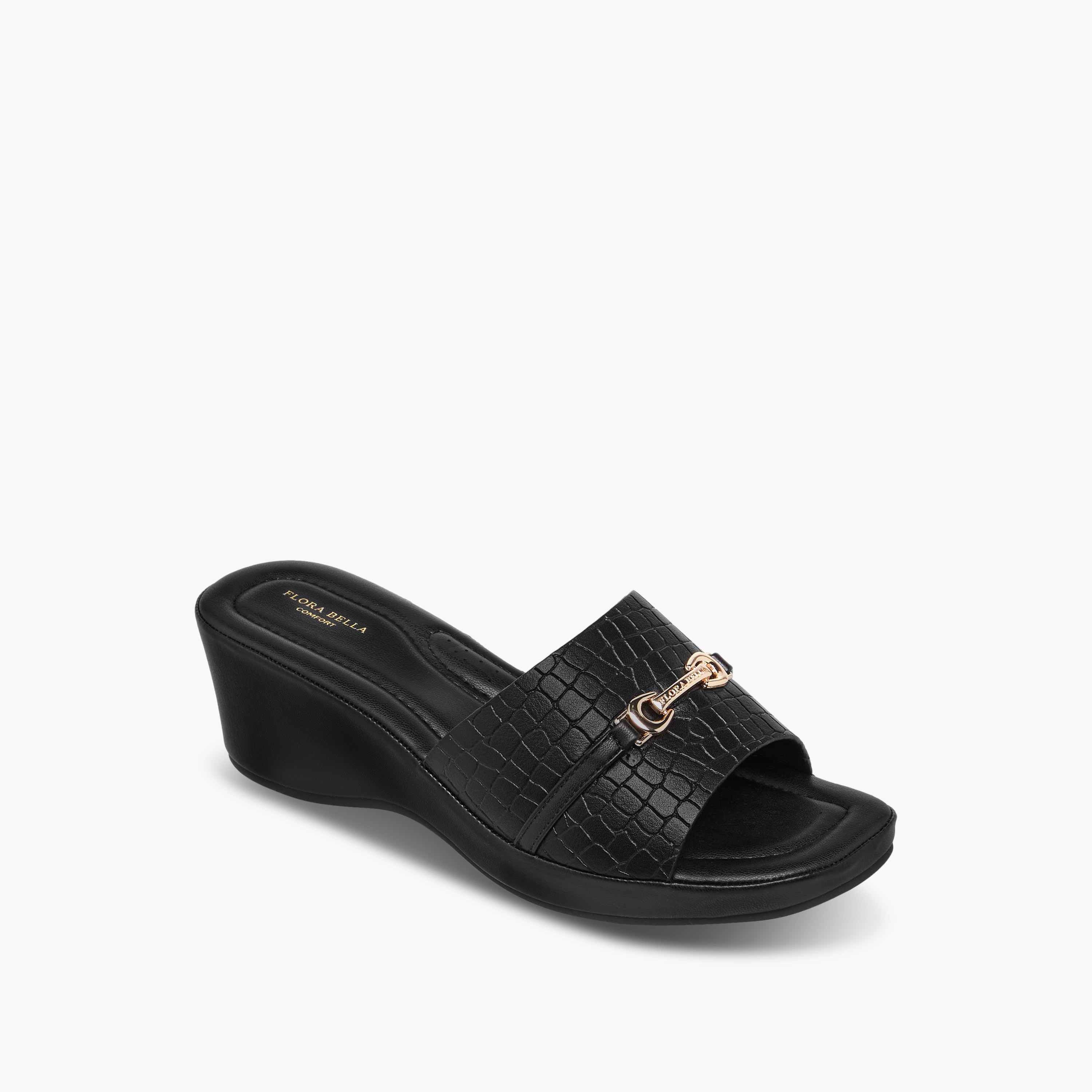 صندل سهل الارتداء بارز الملمس للنساء من فلورا بيلا-women-shoes-sandals-heeled-image-2