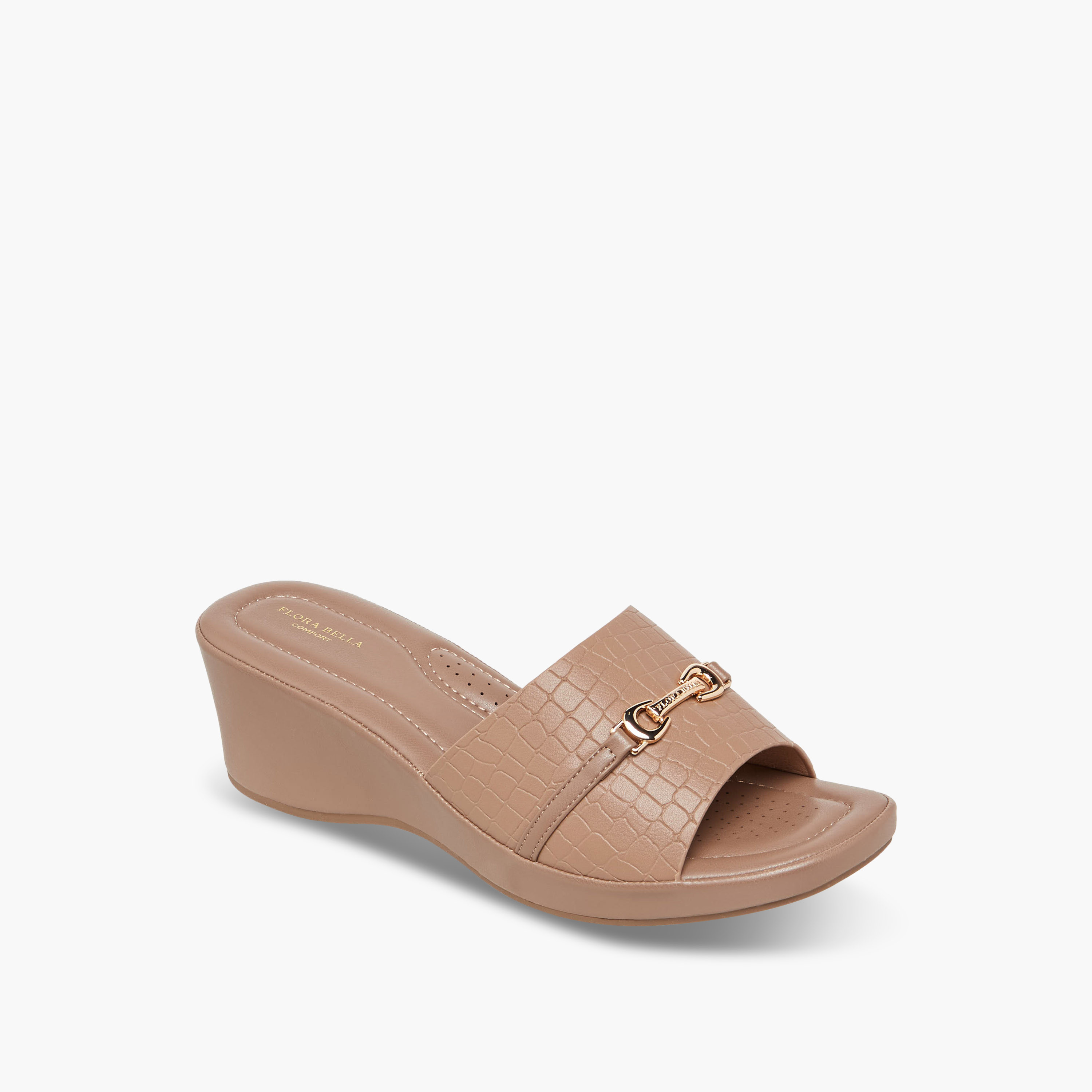 Flora Bella Women Animal Textured Slip-On Sandals-women-shoes-sandals-heeled-image-2