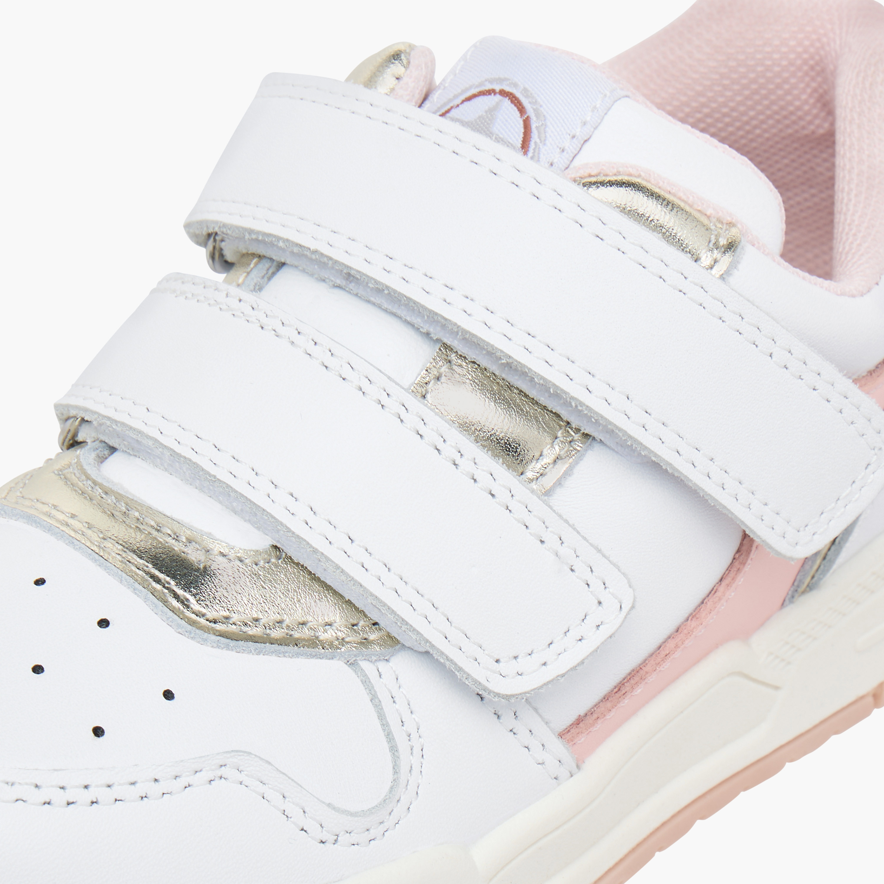 Juniors Colourblock Sneakers with Hook and Loop Closure-girls-shoes-sneakers-image-4