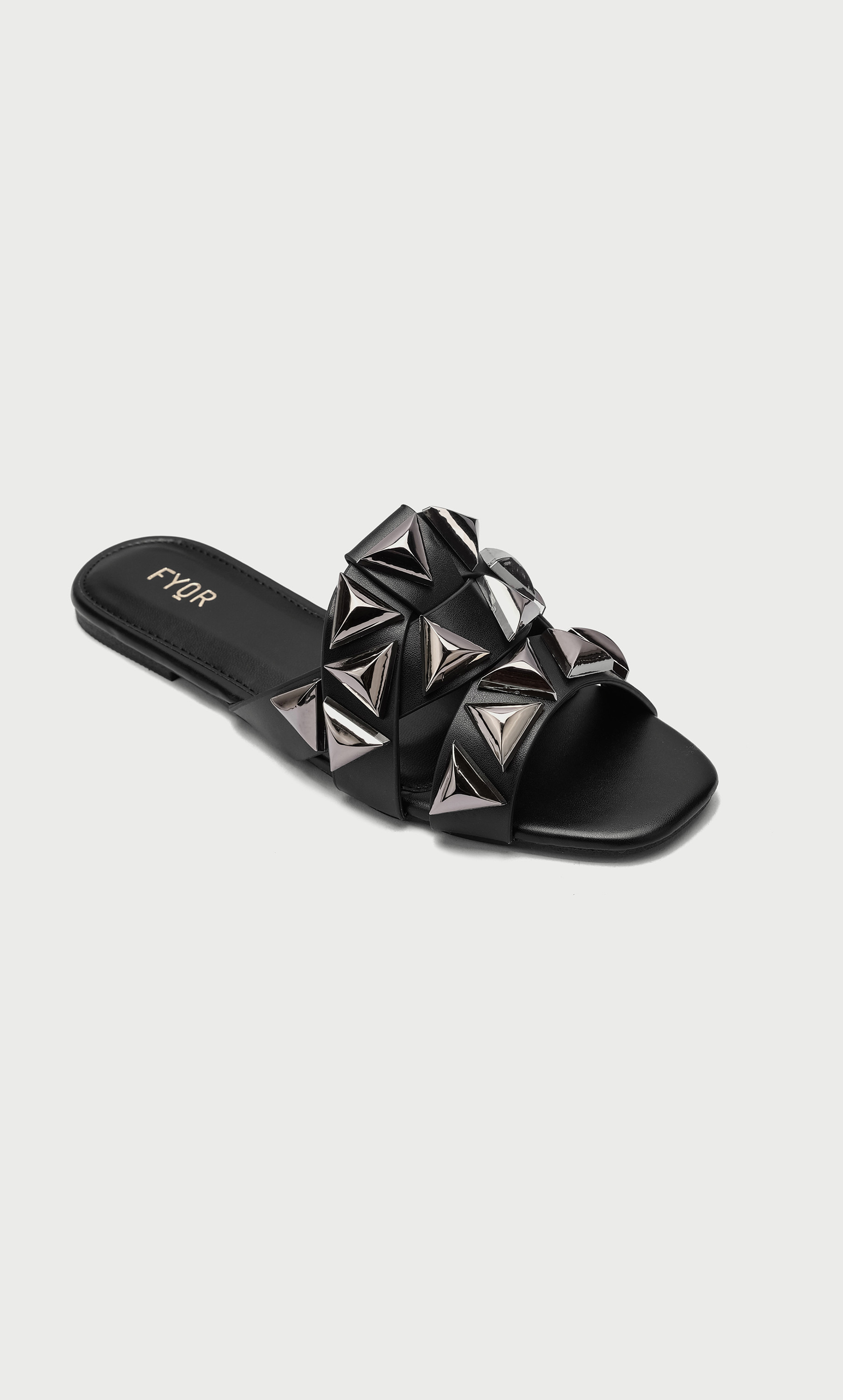FYOR Women Studded Flat Sandals MY 250-women-shoes-sandals-flats-image-1