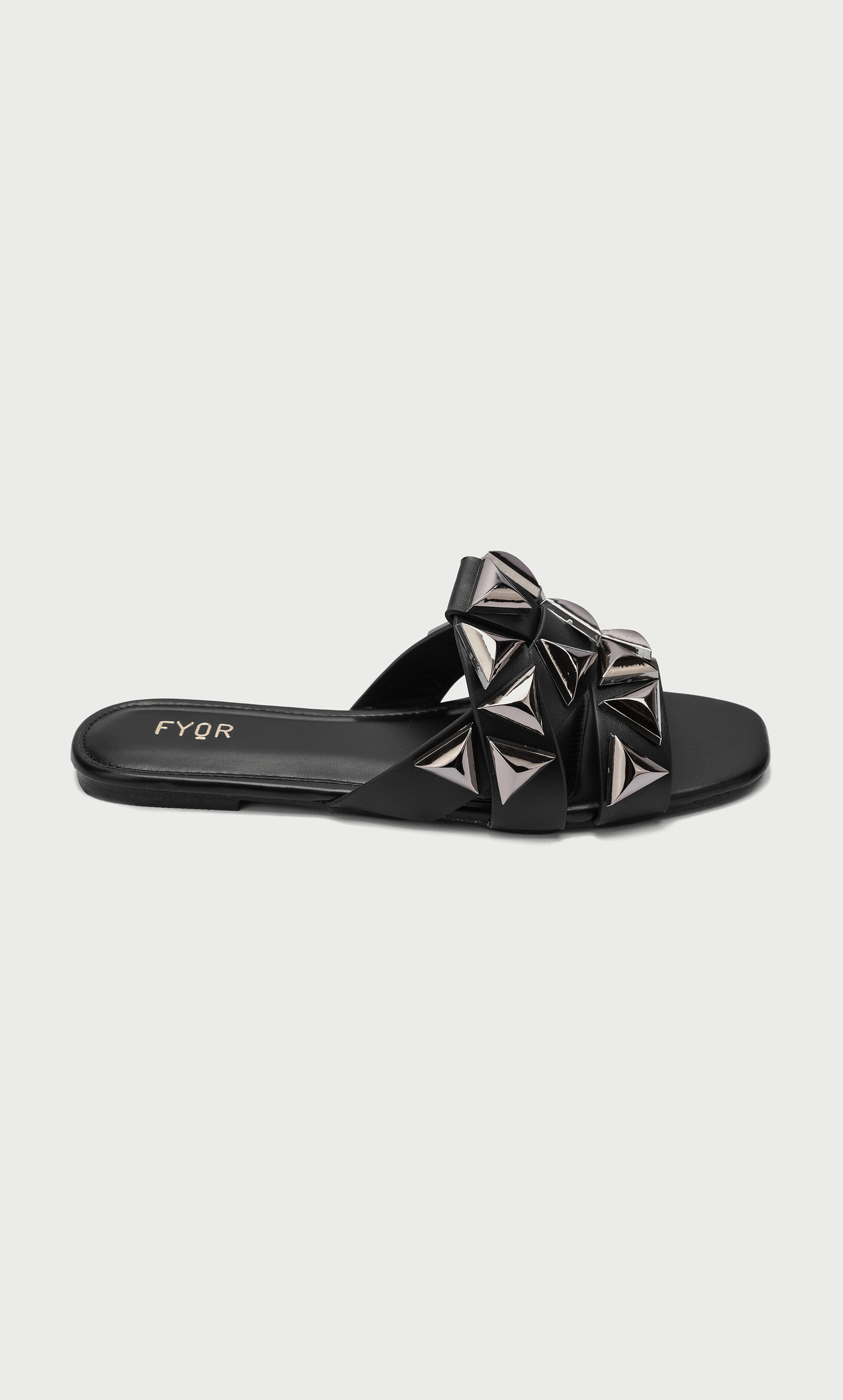 FYOR Women Studded Flat Sandals MY 250-women-shoes-sandals-flats-image-3
