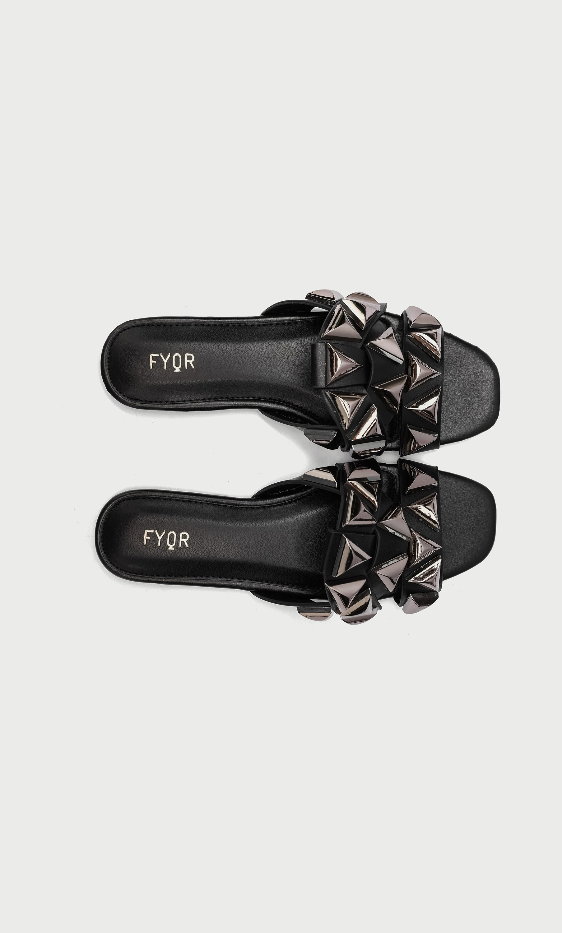 FYOR Women Studded Flat Sandals MY 250-women-shoes-sandals-flats-image-4