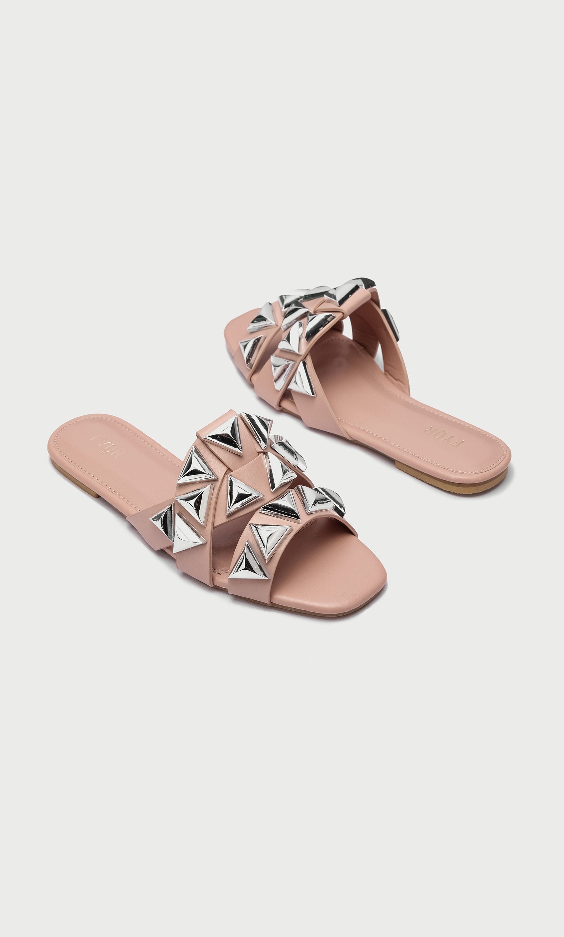 FYOR Women Studded Flat Sandals MY 250-women-shoes-sandals-flats-image-10