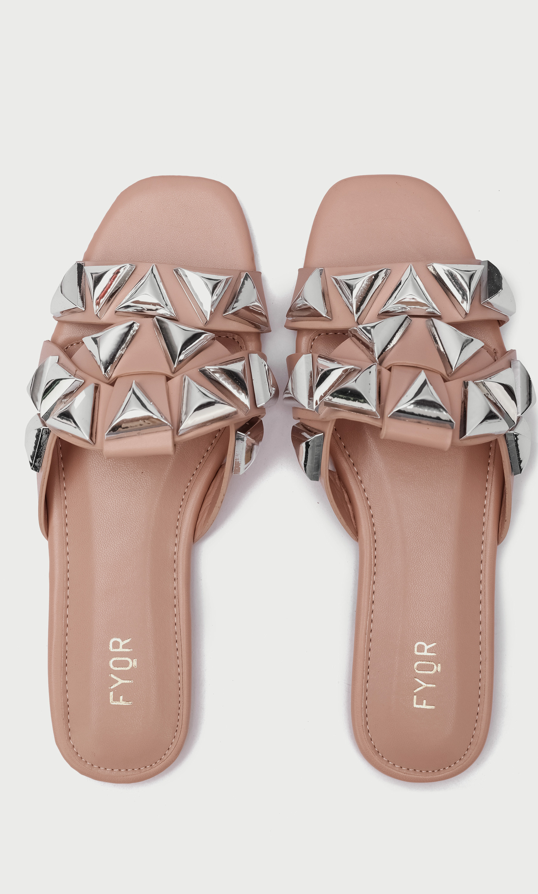 FYOR Women Studded Flat Sandals MY 250-women-shoes-sandals-flats-image-12