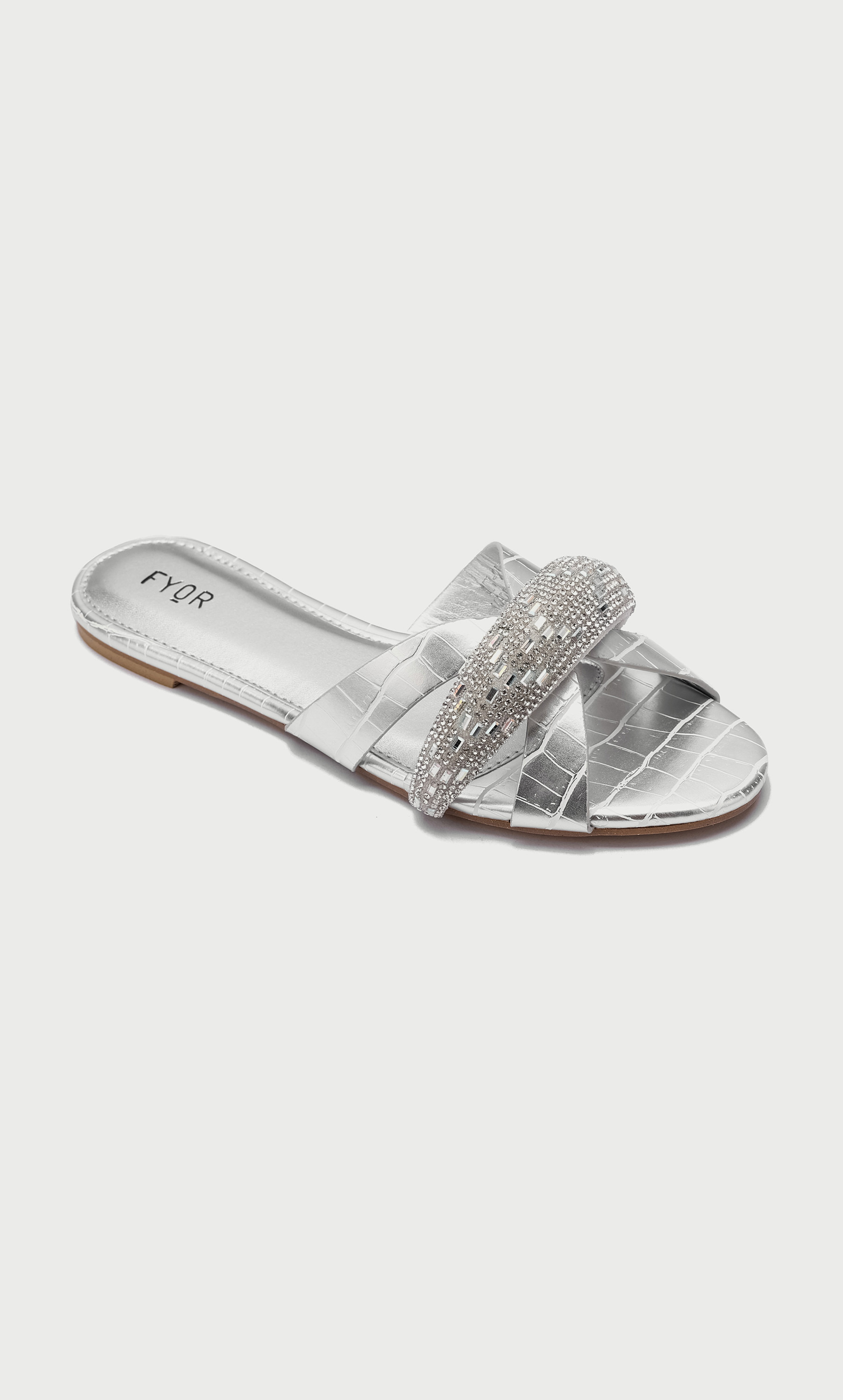 FYOR Women Embellished Flat Sandals MY 252-women-shoes-sandals-flats-image-1