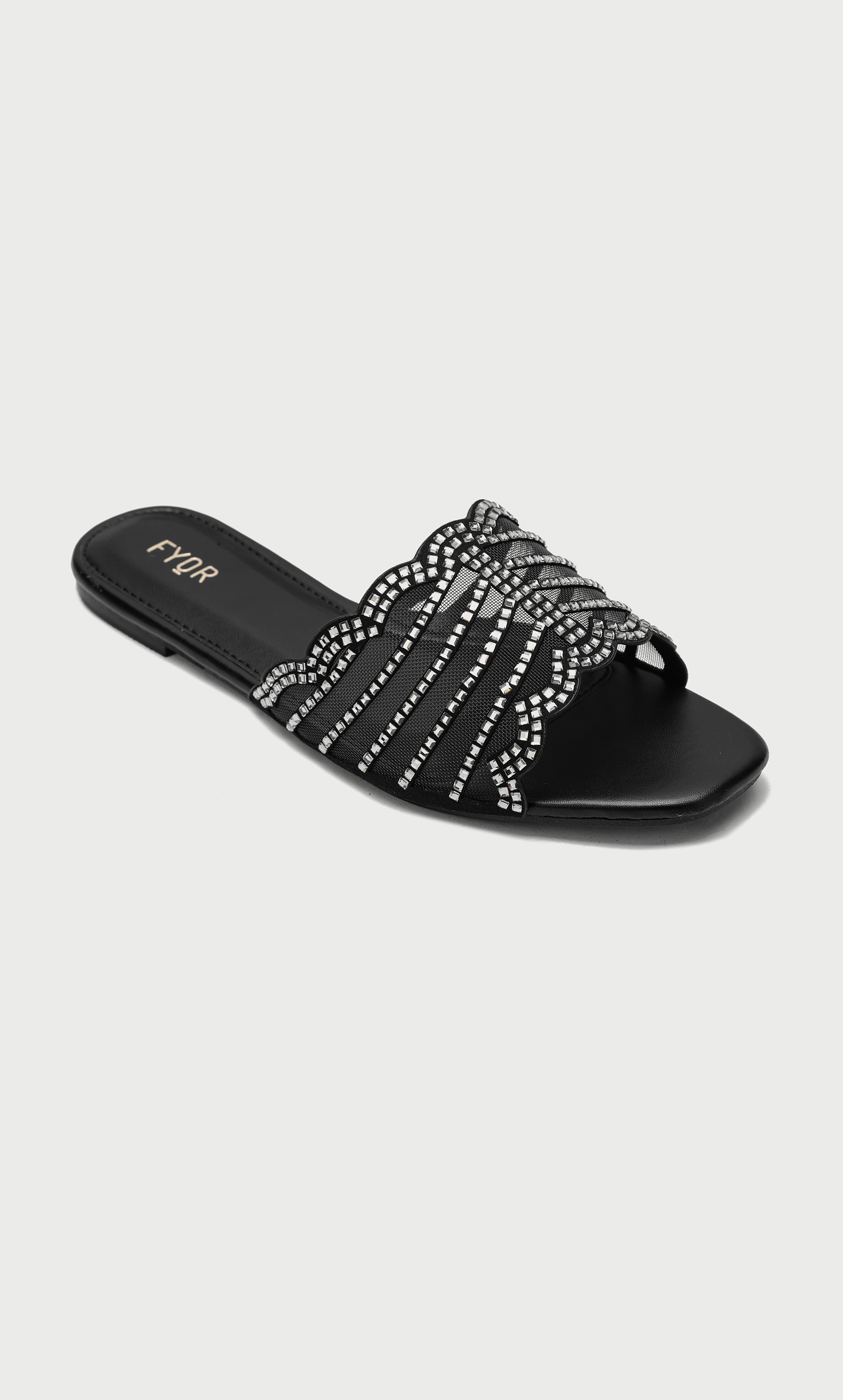 FYOR Women Embellished Flat Sandals MY 258-women-shoes-sandals-flats-image-1